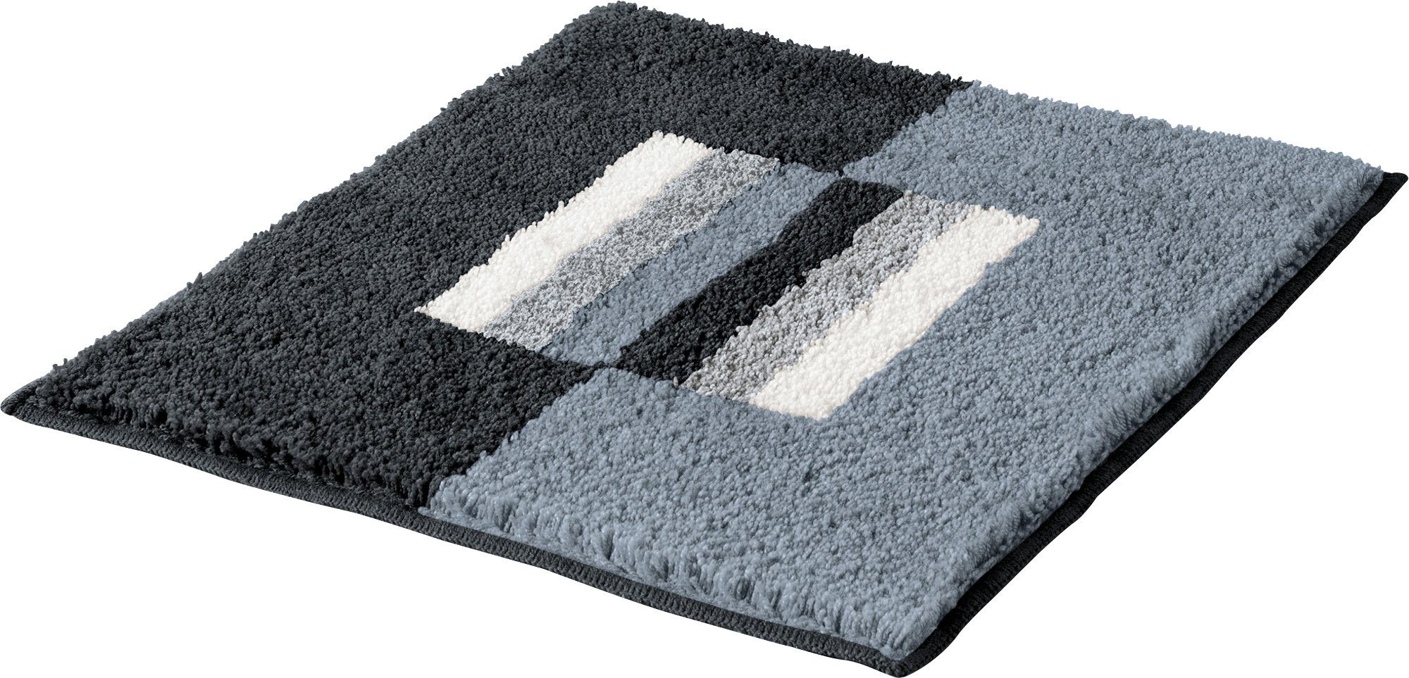 Erwin Müller Badematte WC-Vorlage "Korfu", Höhe 20 mm, eckig, Streifen