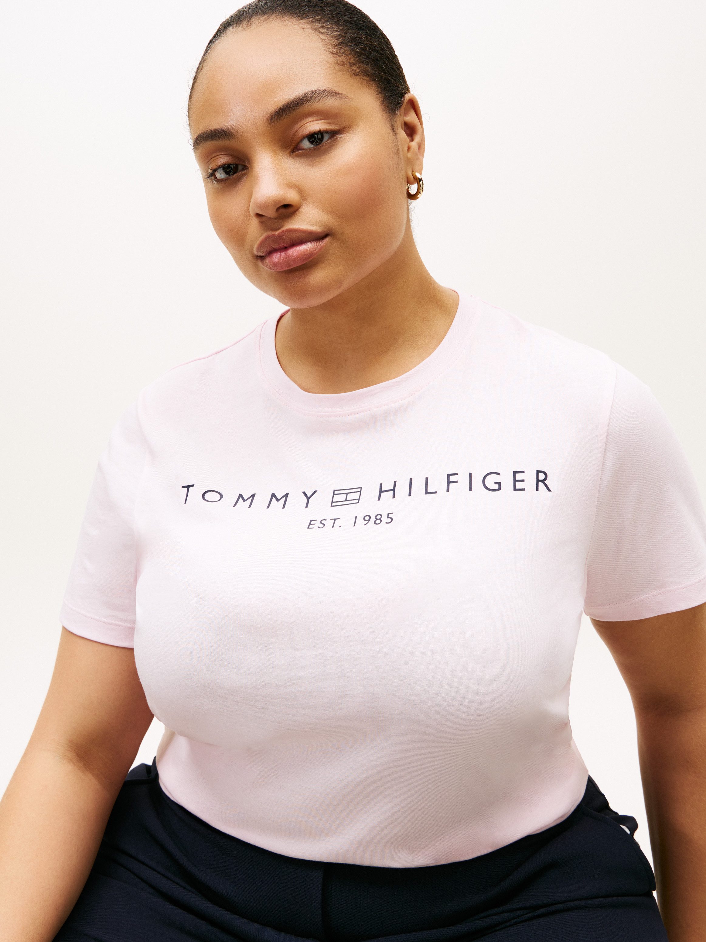 Tommy Hilfiger Curve T-Shirt CRV REG CORP LOGO C-NK SS in großen Größen günstig online kaufen