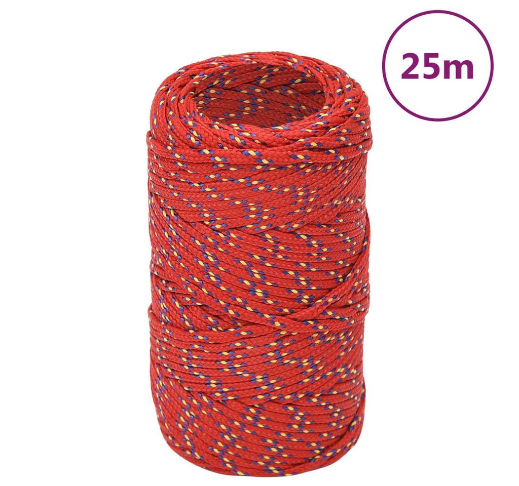 Thumbnail - vidaXL Seil, Bootsseil Rot 2 mm 25 m Polypropylen