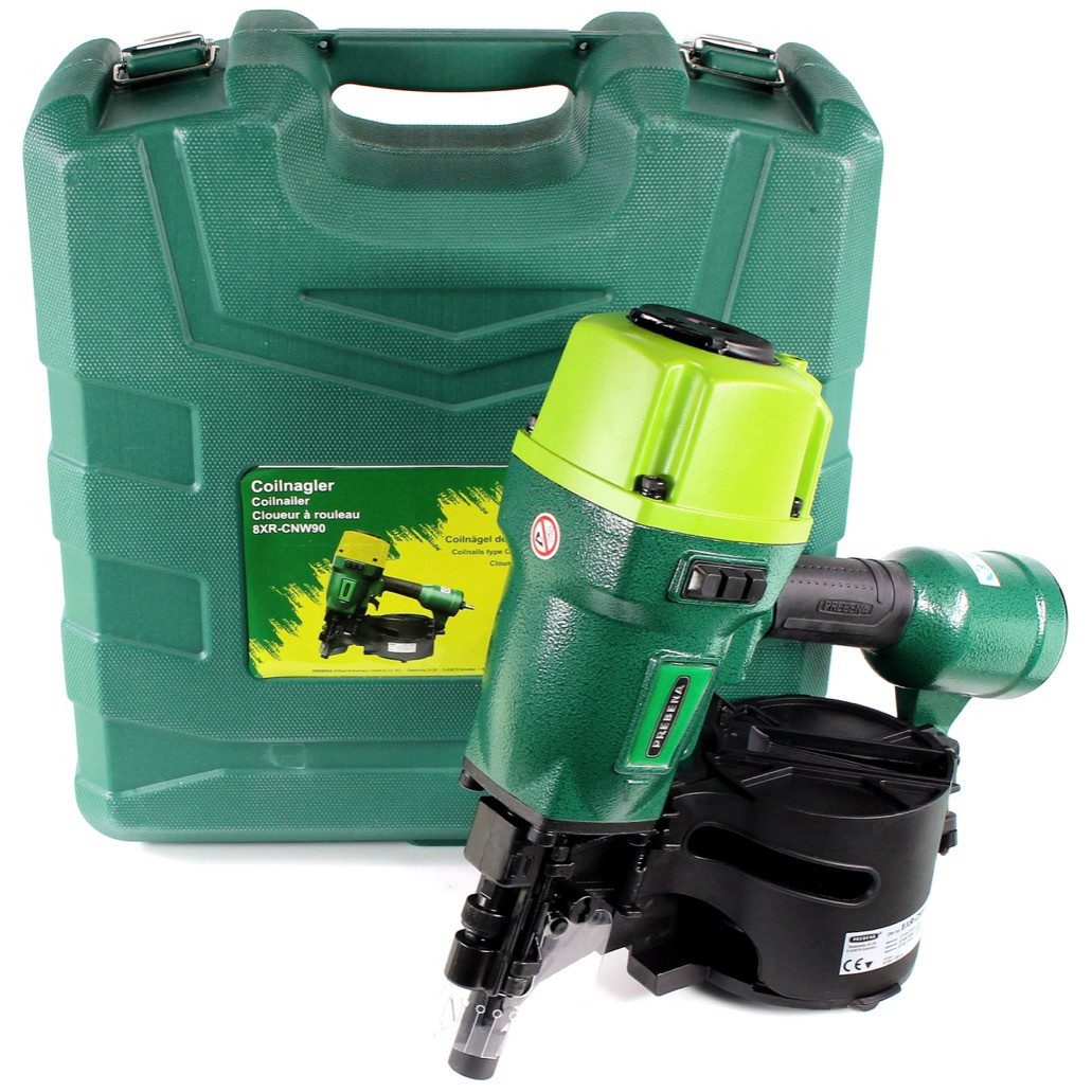 Prebena Druckluft-Nagler 8XR-CNW90 Coilnagler Druckluftnagler im Transportkoffer