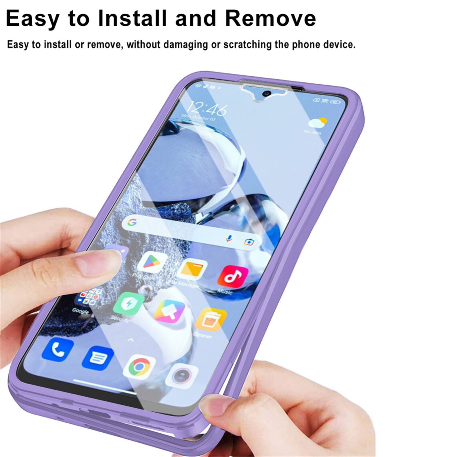betterfon Handyhülle für Samsung Galaxy A05s 2-teiliges 360° TPU Schutzcase, 2-teiliges 360 Grad Case mit Rundumschutz und Displayschutz