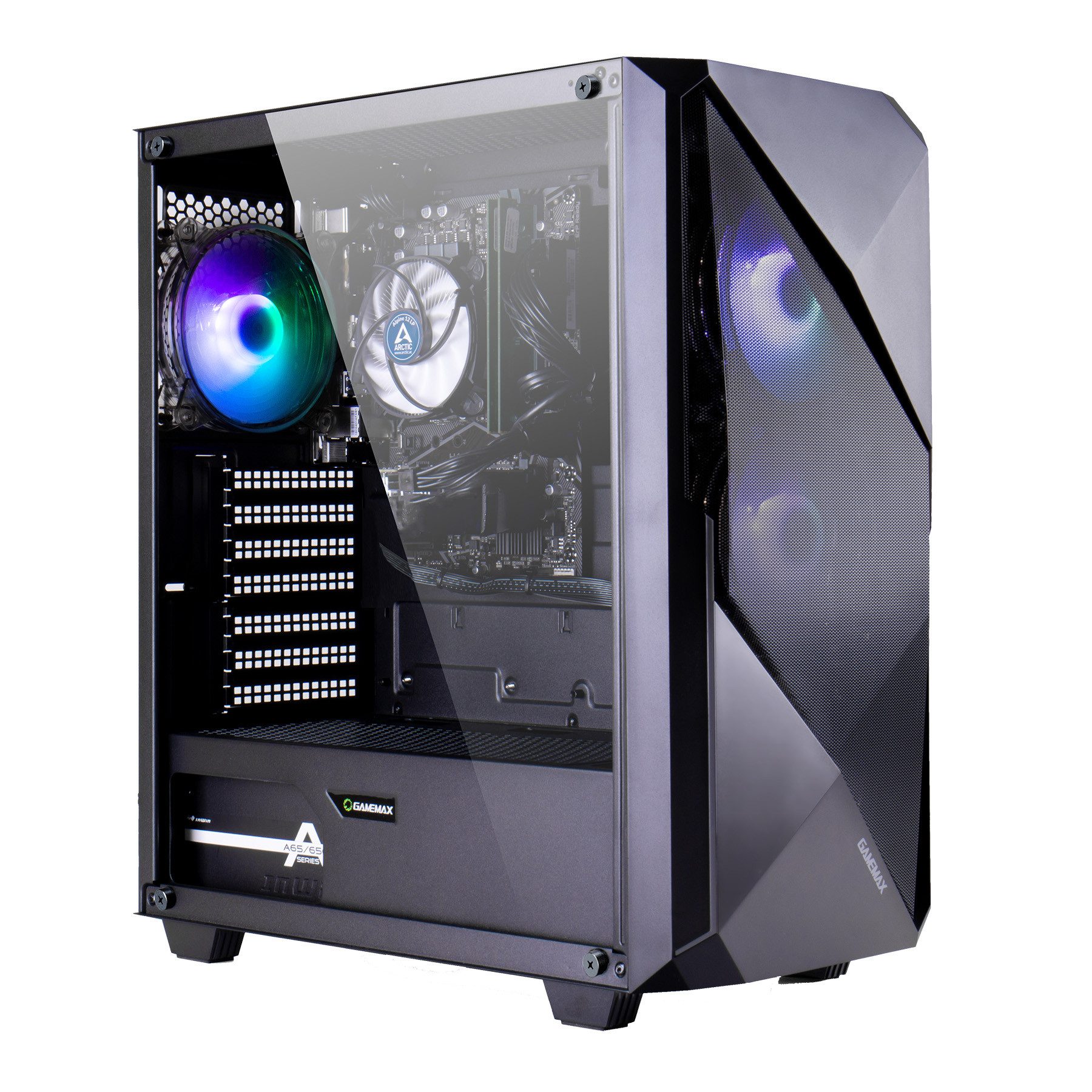 GAMEMAX Striker 7578 PC (AMD Ryzen 5 5600G, Radeon Onboard Graphics, 32 GB RAM, 1000 GB SSD, Luftkühlung, Windows 11)