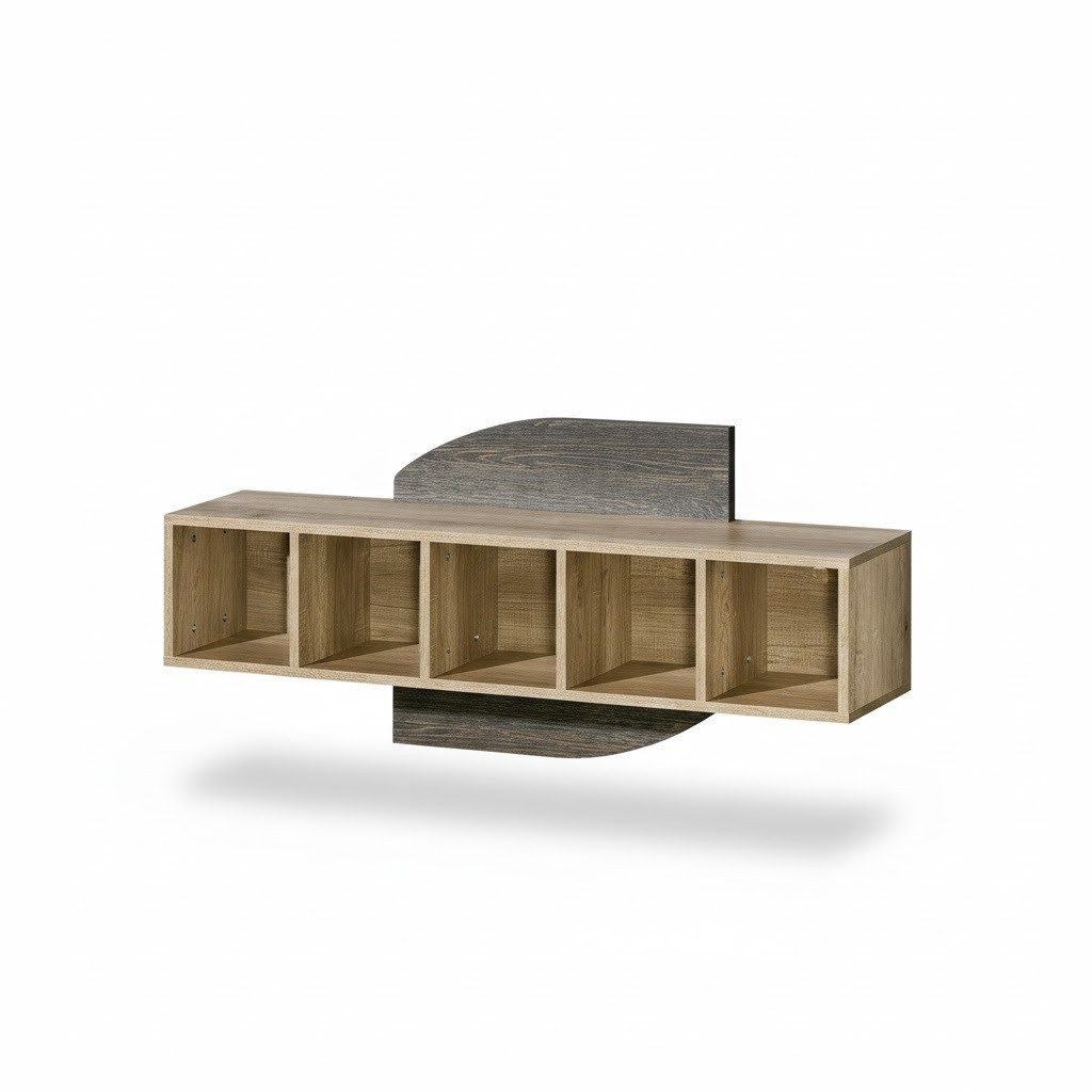 JVmoebel Wandregal Bücherschrank Holz Wandregal Wohnzimmer Sofort, 1-tlg., Made in Europa