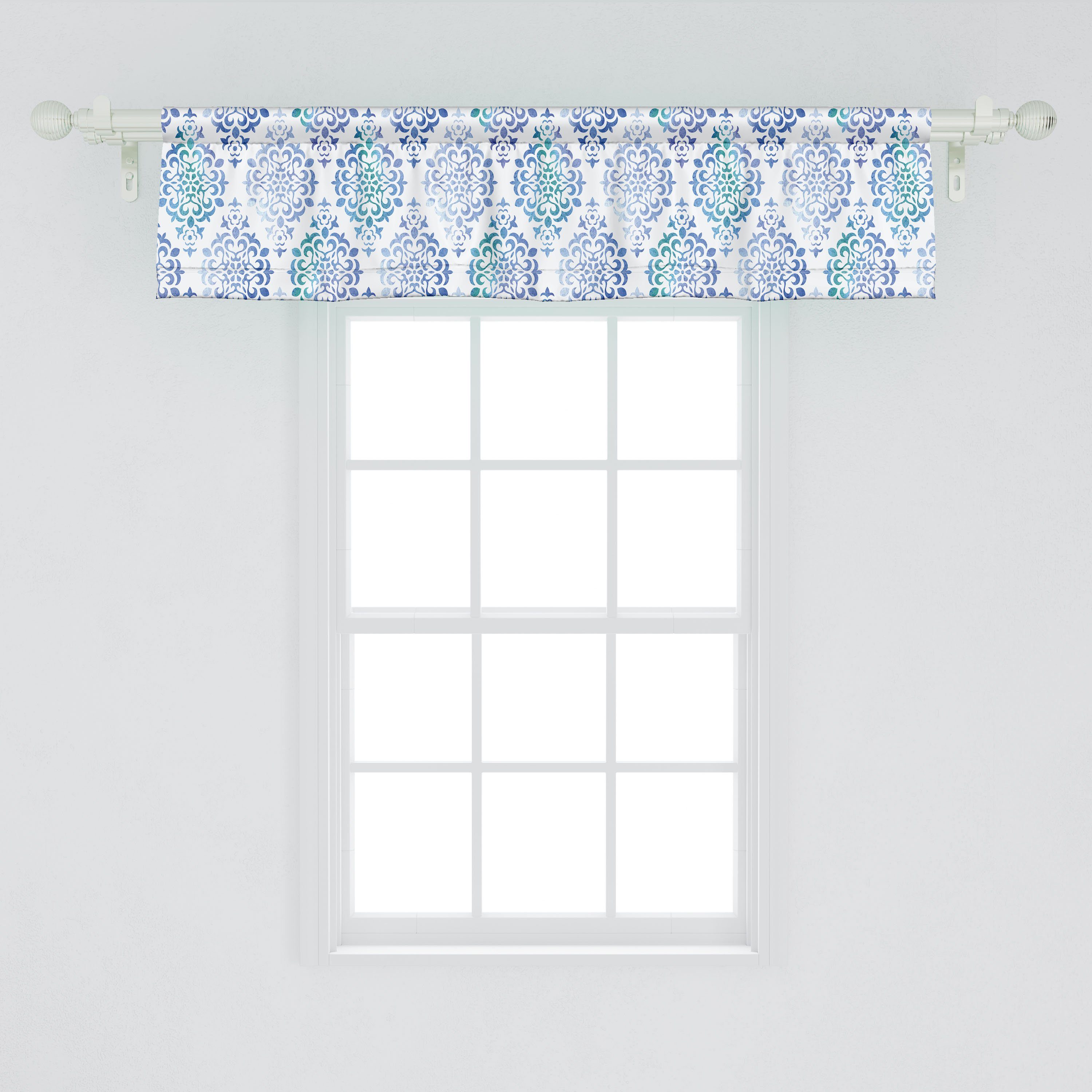 Scheibengardine Vorhang Volant marokkanische Aquarell Stangentasche, Schlafzimmer Element Dekor mit für Küche Microfaser, Abakuhaus