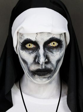 Maskworld Theaterschminke Make-up Set Valak Nonne, Halloween Schminkset Horrornonne mit perfekt abgestimmten Komponenten