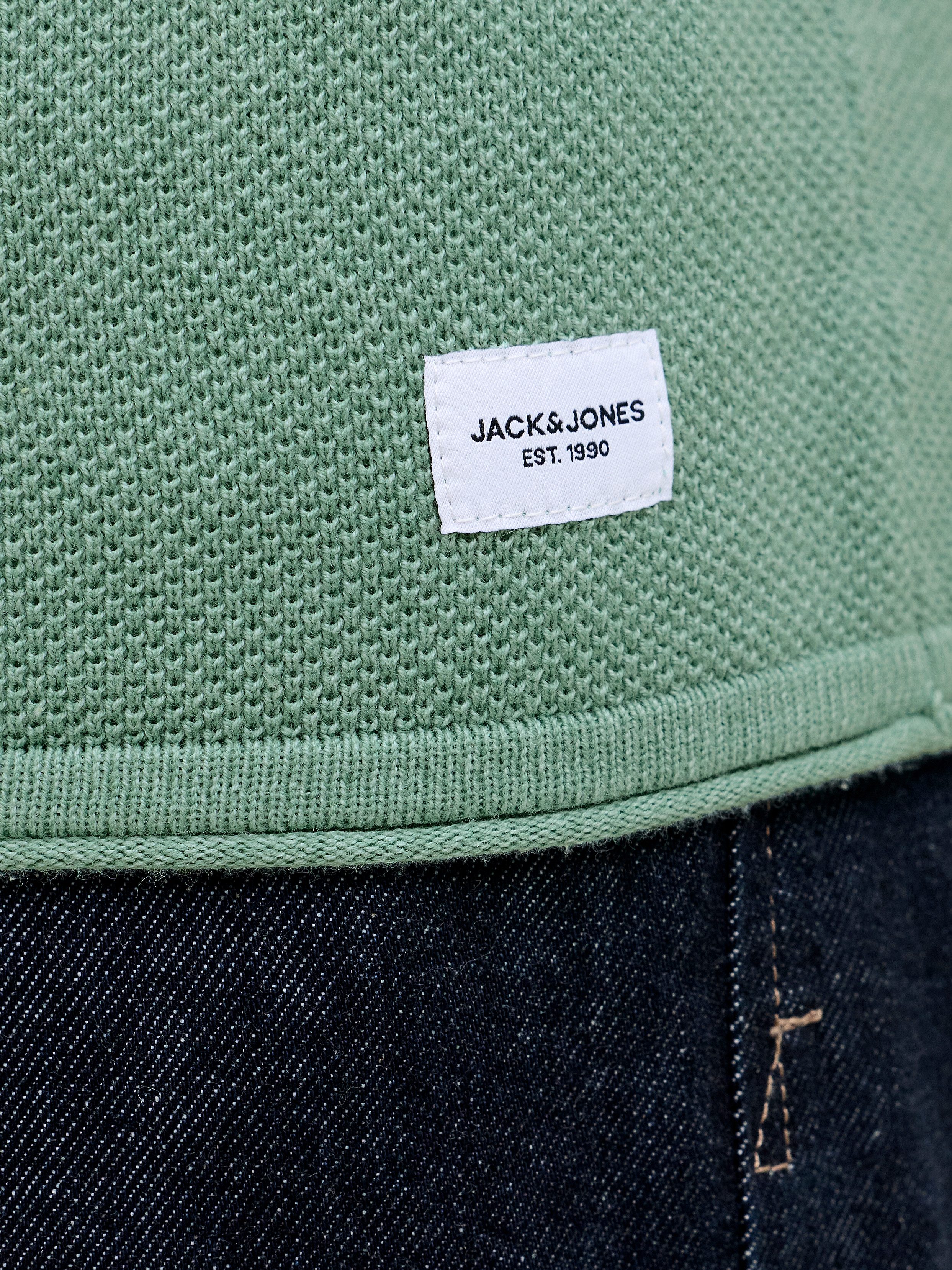 Jack & Jones Rundhalspullover JJEHILL KNIT CREW NECK NOOS Baumwolle, regular fit – Bild 4 von 5