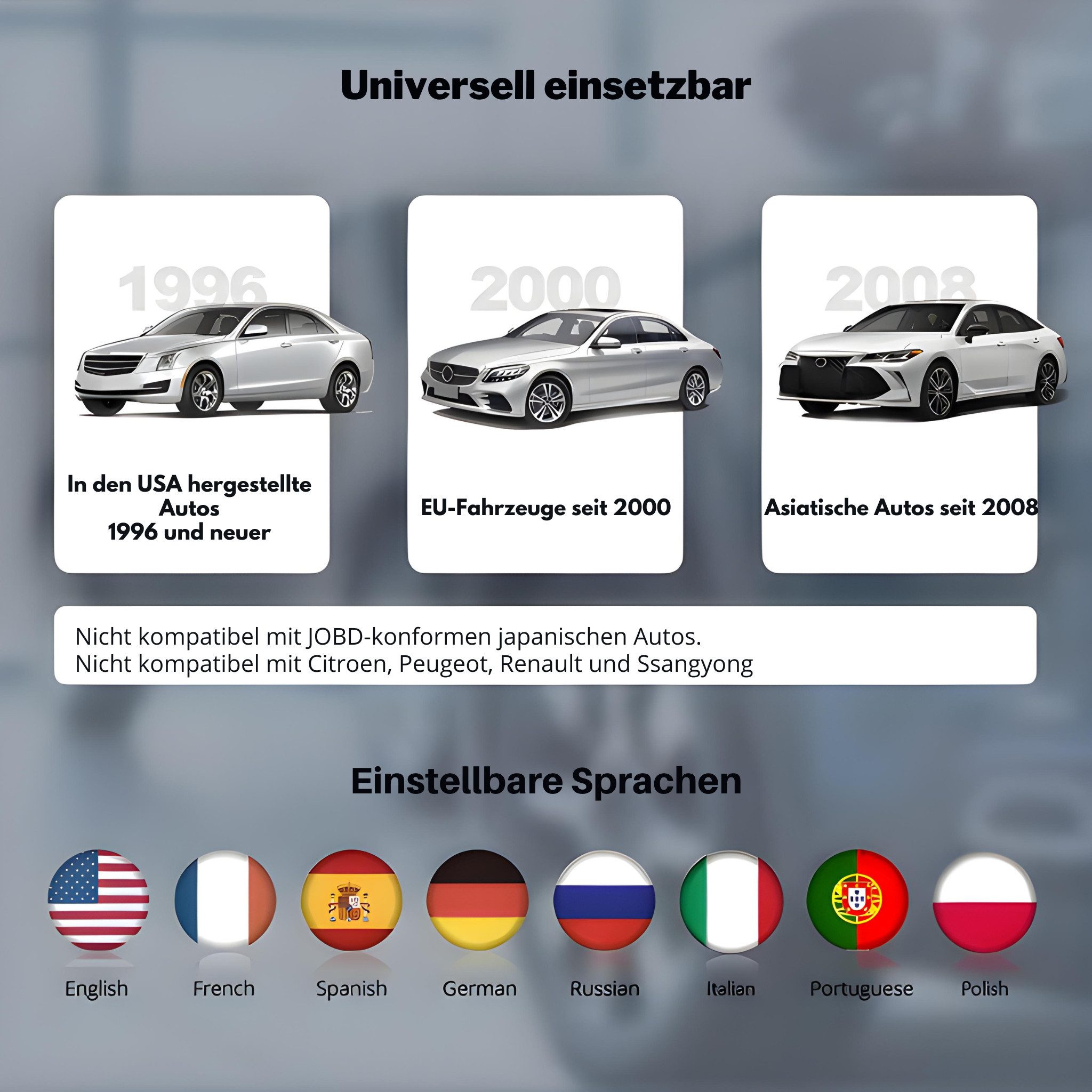 MUCAR OBD2 Car Diagnostic Tool, Professional OBD2 Car Diagnostic Tool, Car Readout, Car Diagnostic Tester, Vehicle Diagnostic Device, Live Parameters, Fault Codes