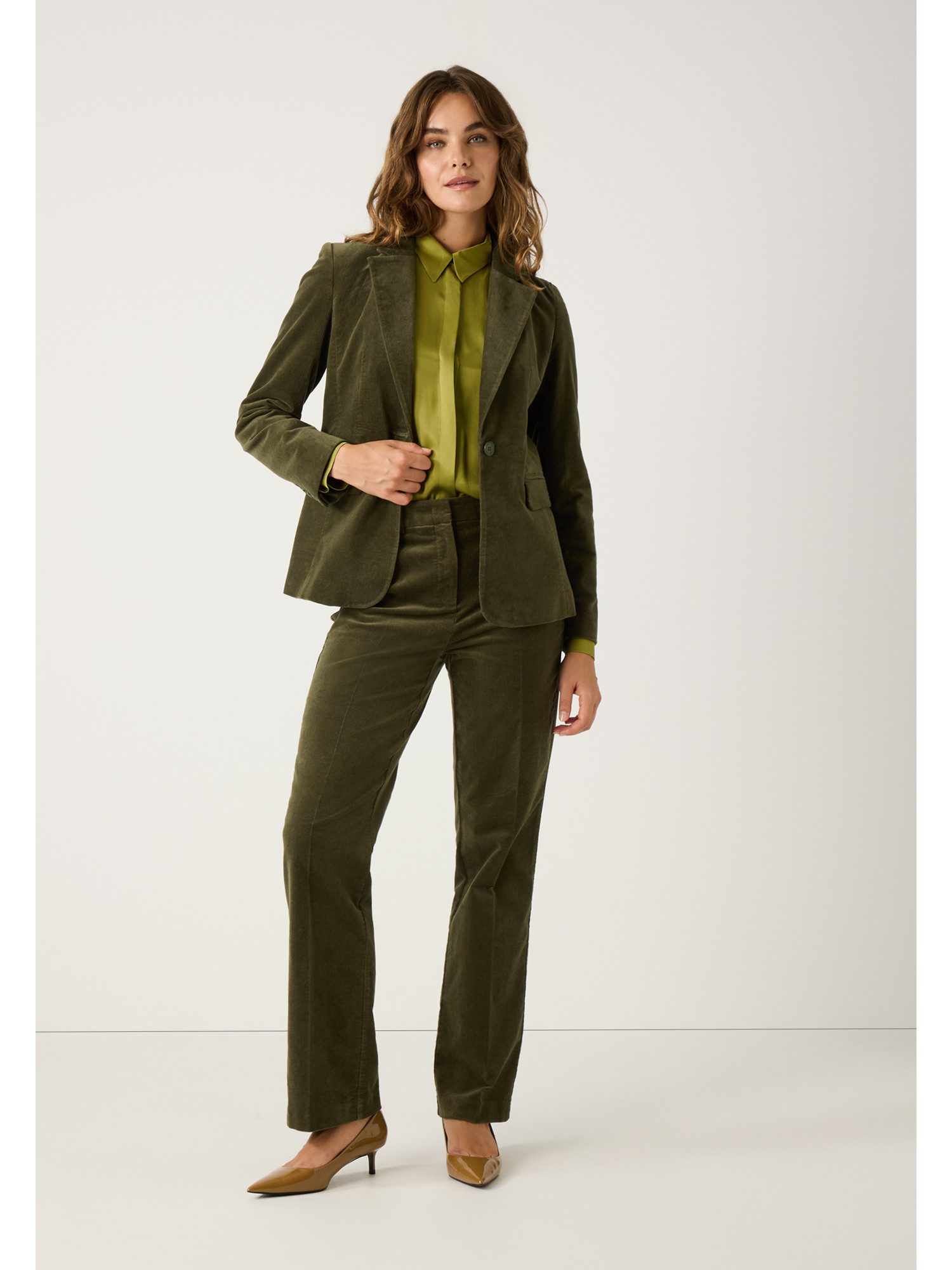 MORE&MORE Langarmbluse glänzende Satinbluse günstig online kaufen