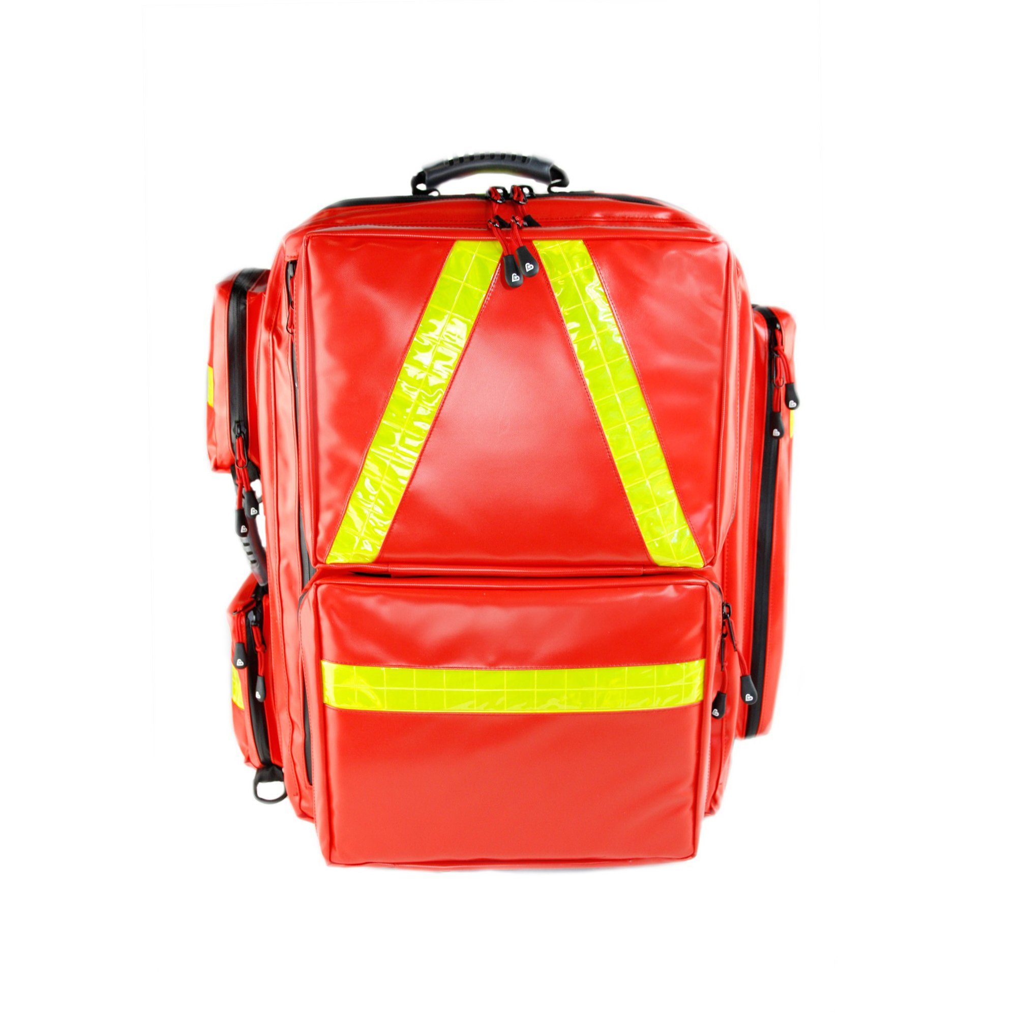 Pulox Erste Hilfe Rucksack, Notfallrucksack rot, aus Plane
