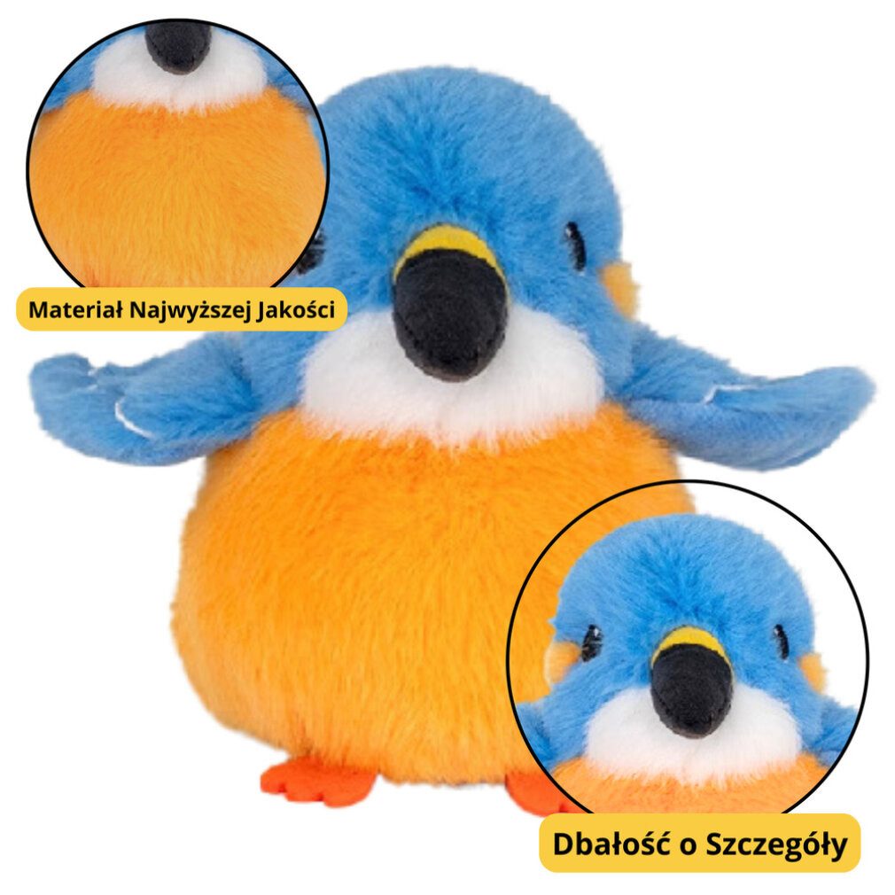 LEAN TOYS Spiel Lean Plüsch Maskottchen Huggable Blau Orange Vogel 12Cm