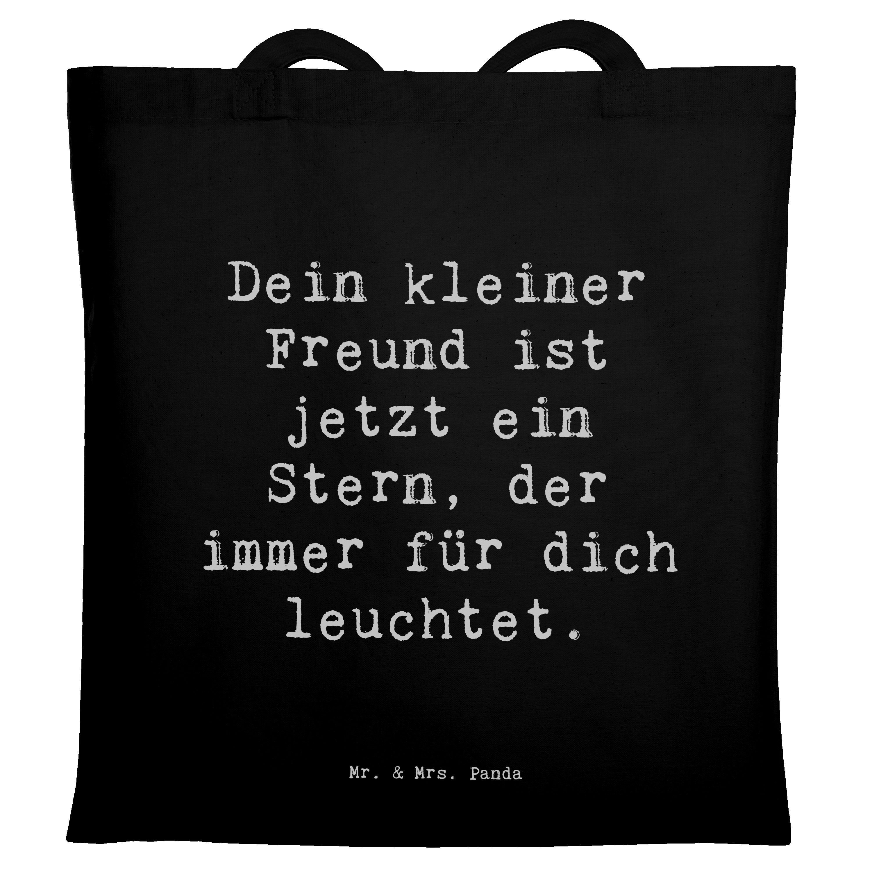 Tragetasche Spruch Trauerbewältigung Haustierverlust - Schwarz - Geschenk, Hoffnu