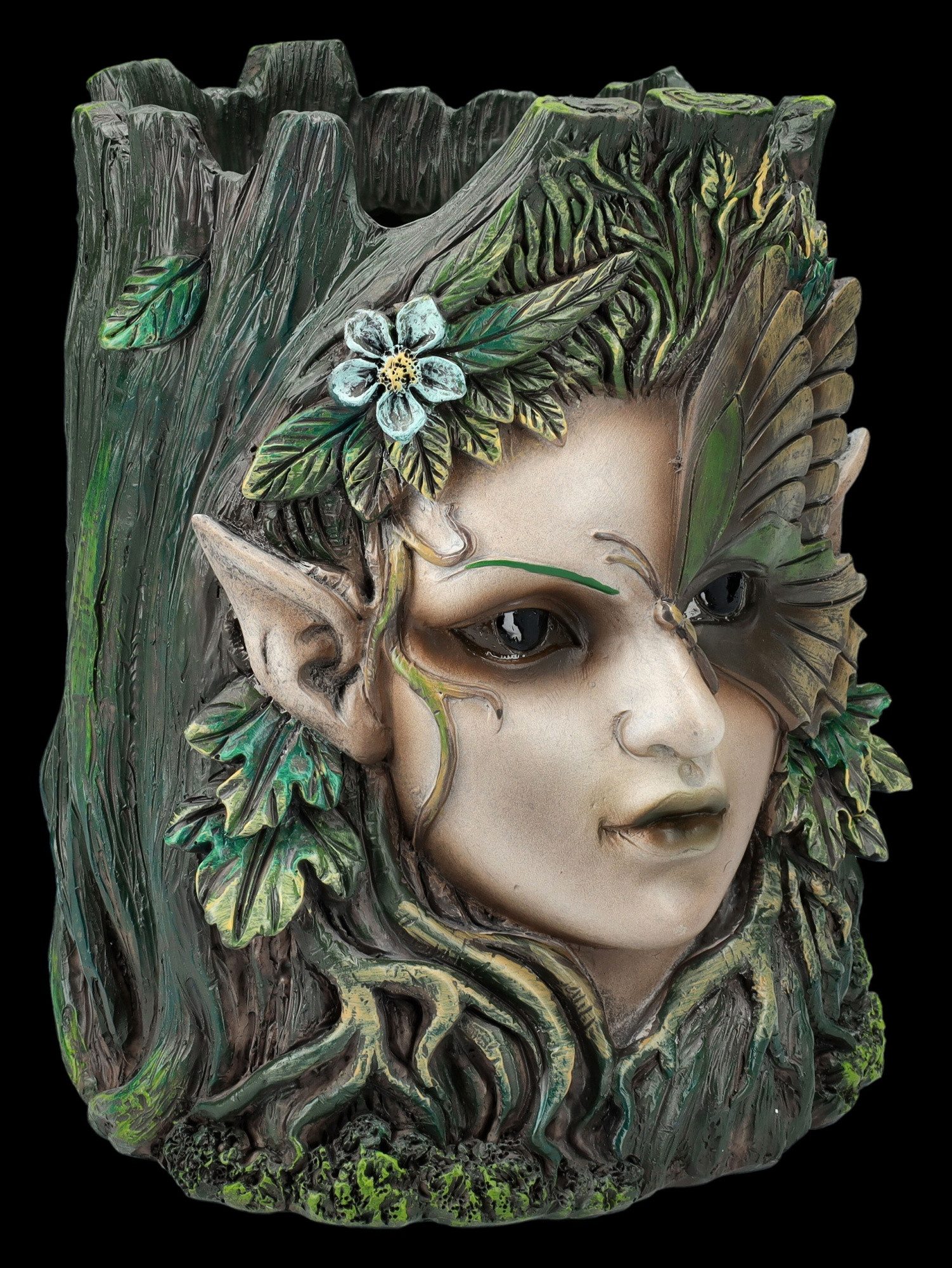 Figuren Shop GmbH Blumentopf Pflanztopf Natur - Baumgeist Flora - Blumentopf Fantasy Dekoration