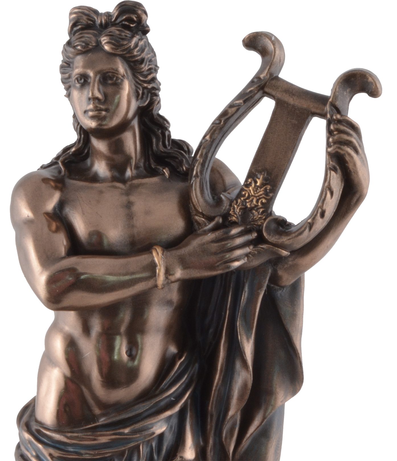 Größe: 7x5x16cm Dekofigur bronziert/coloriert, ca. Gmbh Vogler direct Gott Griechischer Apollo, Veronesedesign, L/B/H