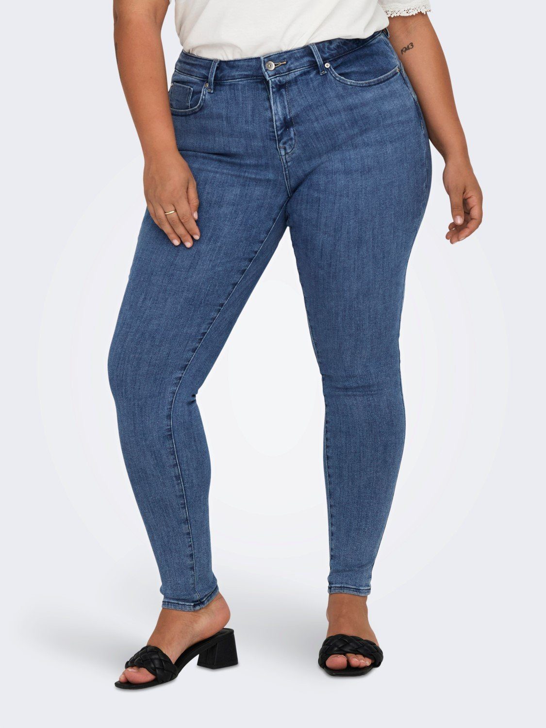 ONLY CARMAKOMA Skinny-fit-Jeans CARPOWER MID SKINNY PUSH UP REA2981 NOOS