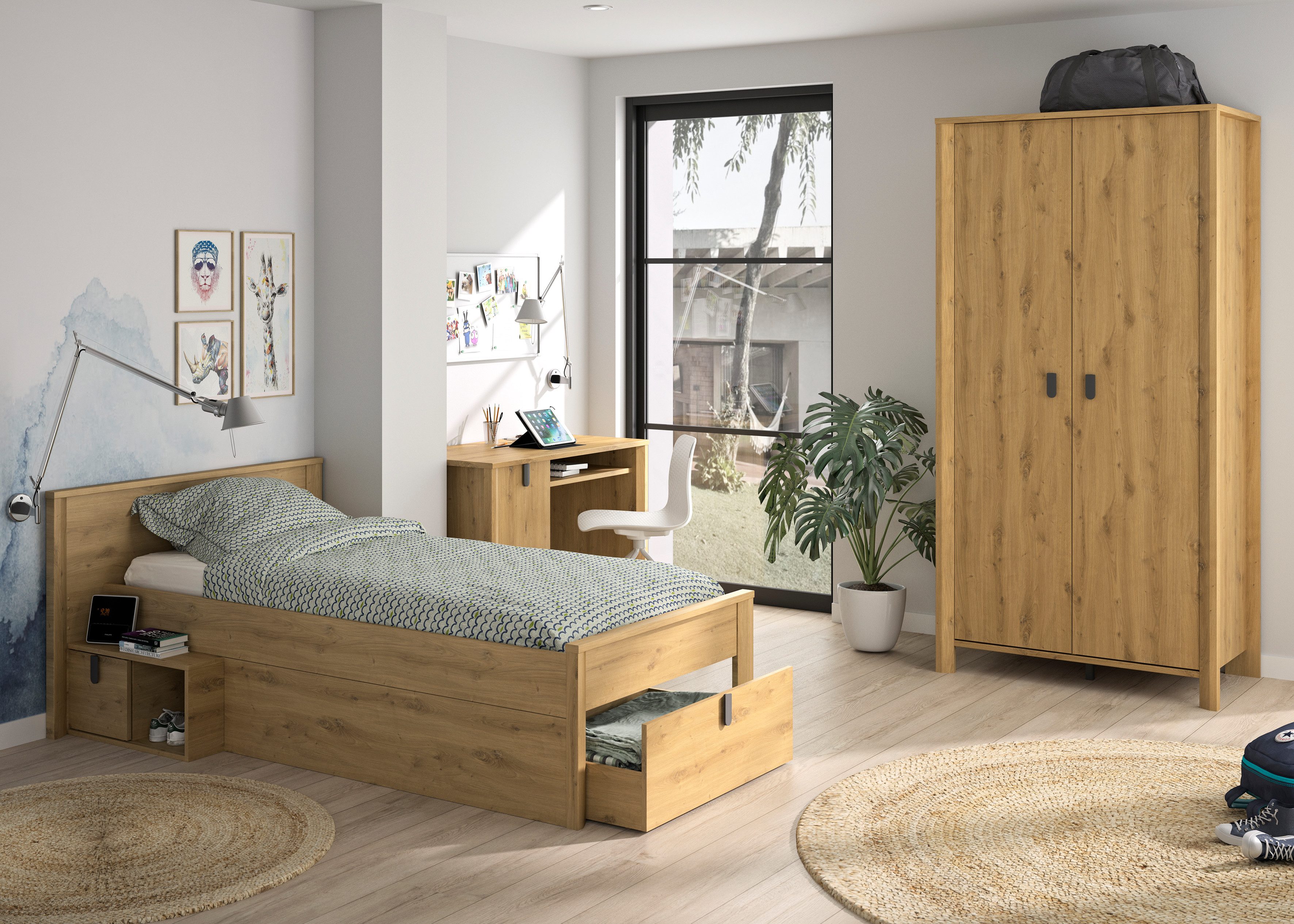 Gami Schlafzimmer-Set, (3-tlg)