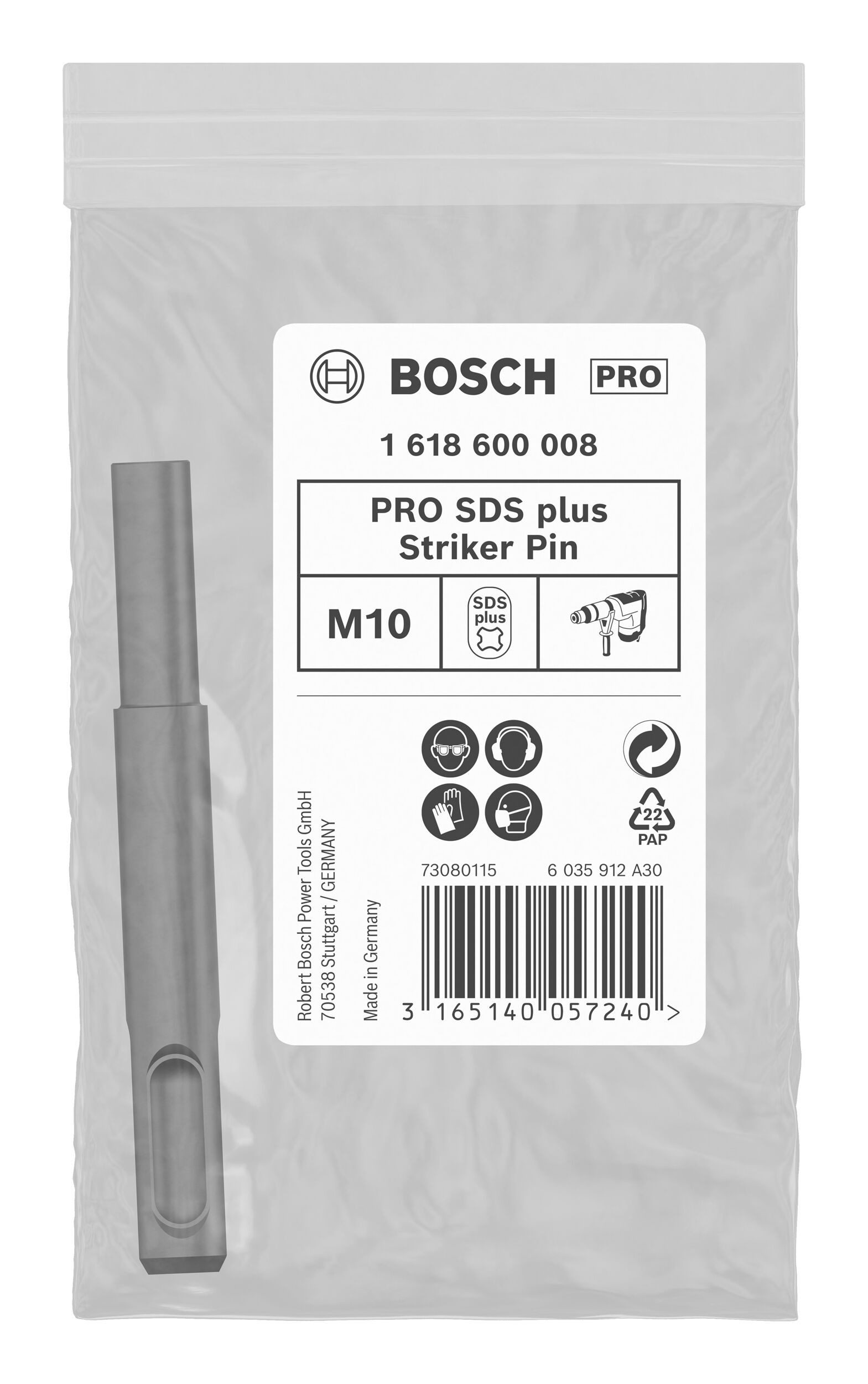 BOSCH Universalbohrer Pro SDS plus, SDS plus Einschlagwerkzeug, M10, 8,4 x 86 x 26 mm