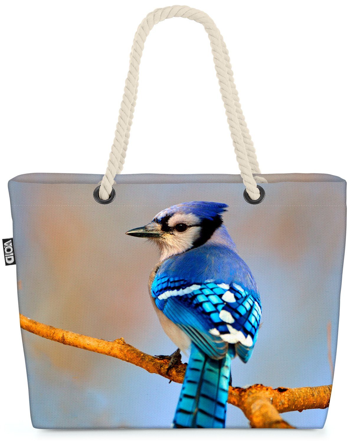 VOID Strandtasche (1-tlg), Eichelhäher Vogel Natur Eichelhäher Vogel Natur Blau Tiere Wandern Au | Strandtaschen