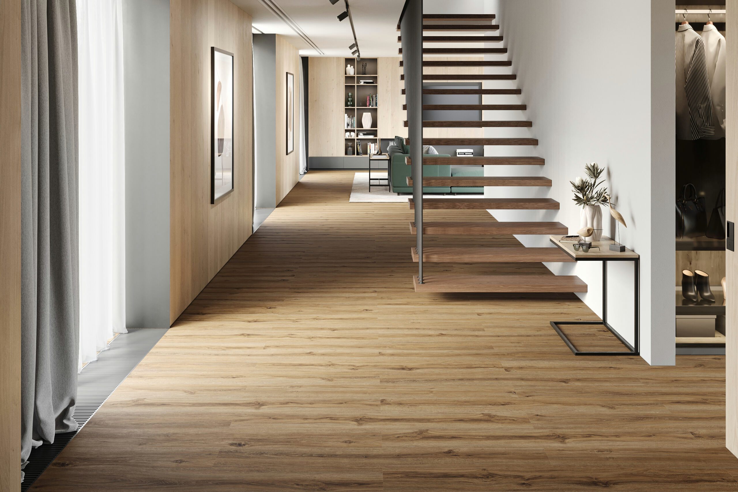 FALQUON GmbH Vinylboden THE FLOOR Wood, Klick-Dielen, Packung, In 1 Packung: 6 Paneele - 1,8m², 1 Packung: 6 Paneele - 1,8m²