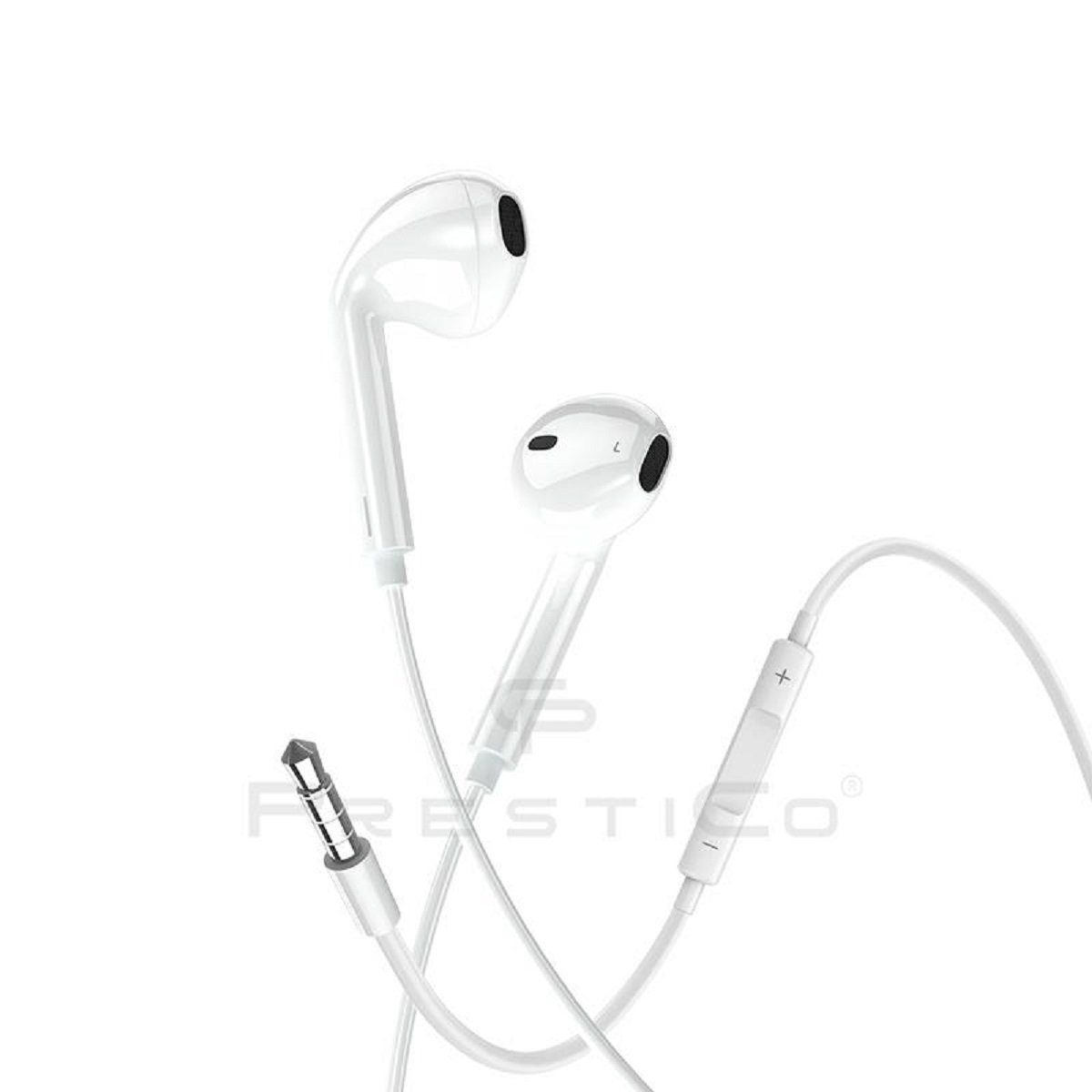 (Kabelgebunden, Musik, Stereo-Kopfhörer) Weiß In-Ear-Kopfhörer 3.5mm, In-Ear-Kopfhörer, 3​.​5mm​ Anrufe Steuerung HF3​ für mit JACK​ Kopfhörerstecker und PrestiCo Intergrierte