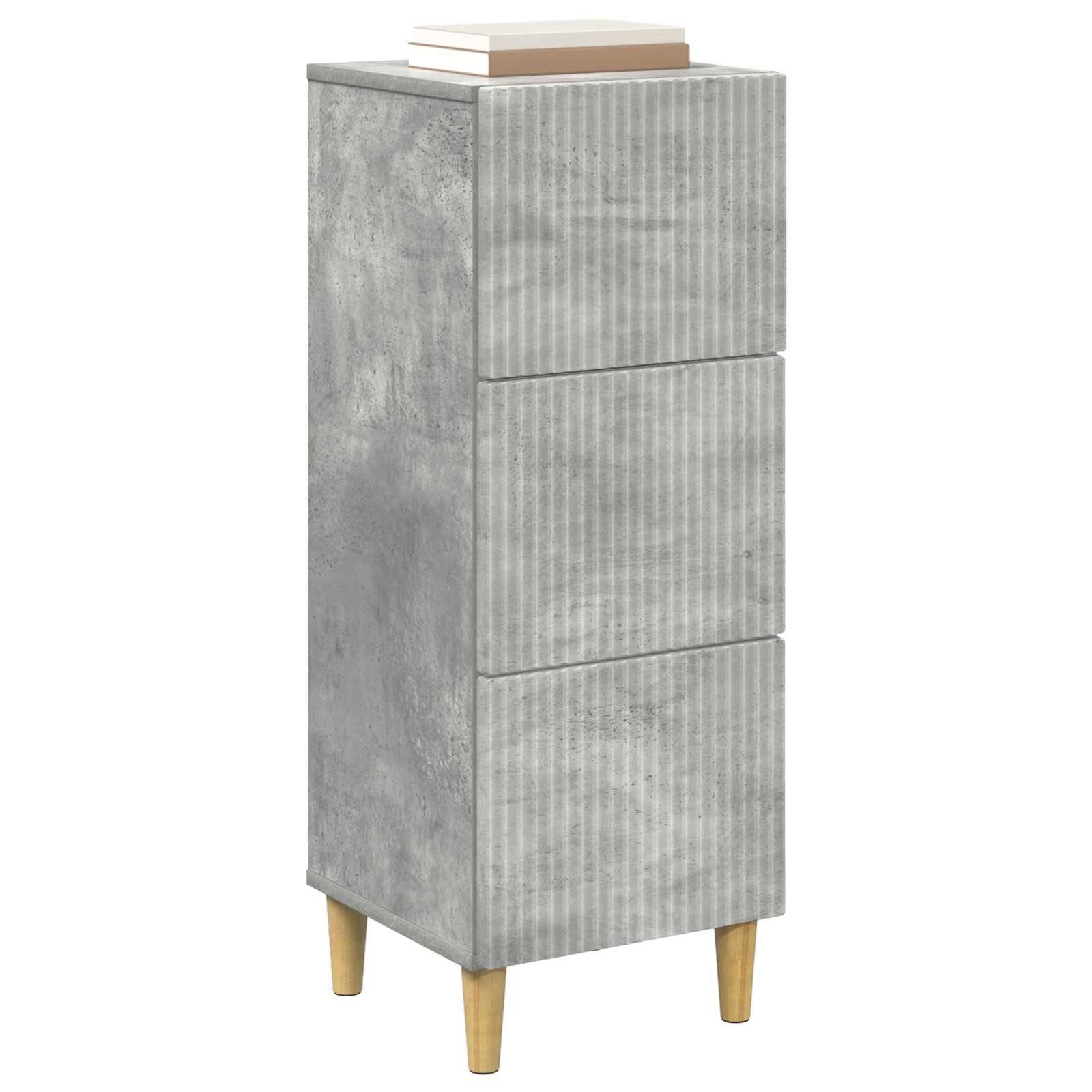 vidaXL Schranksystem Schubladenschrank Betongrau 33 x 34,5 x 90 cm Holzwerkstoff (1-St)