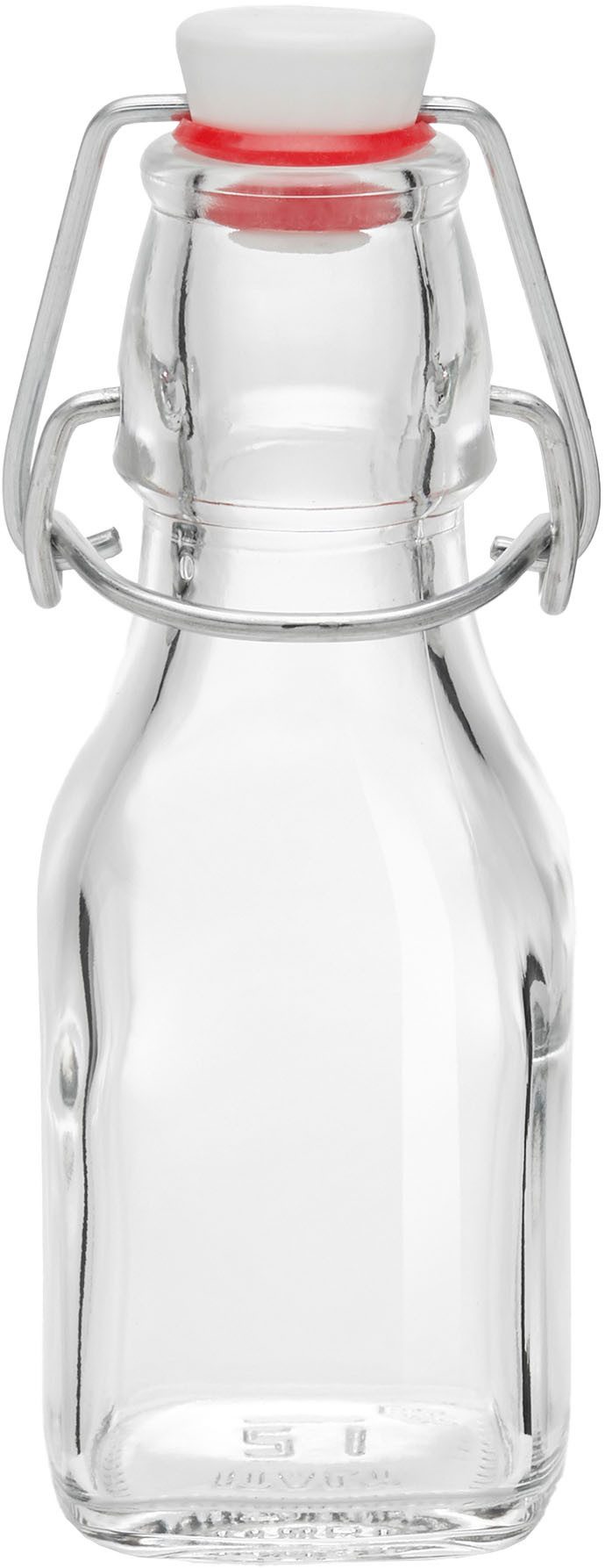 Bormioli Rocco Einmachglas Flasche Swing 0,125l, 20 Stück, Glas, Metall, (Set, 20-tlg), mit Bügelverschluss