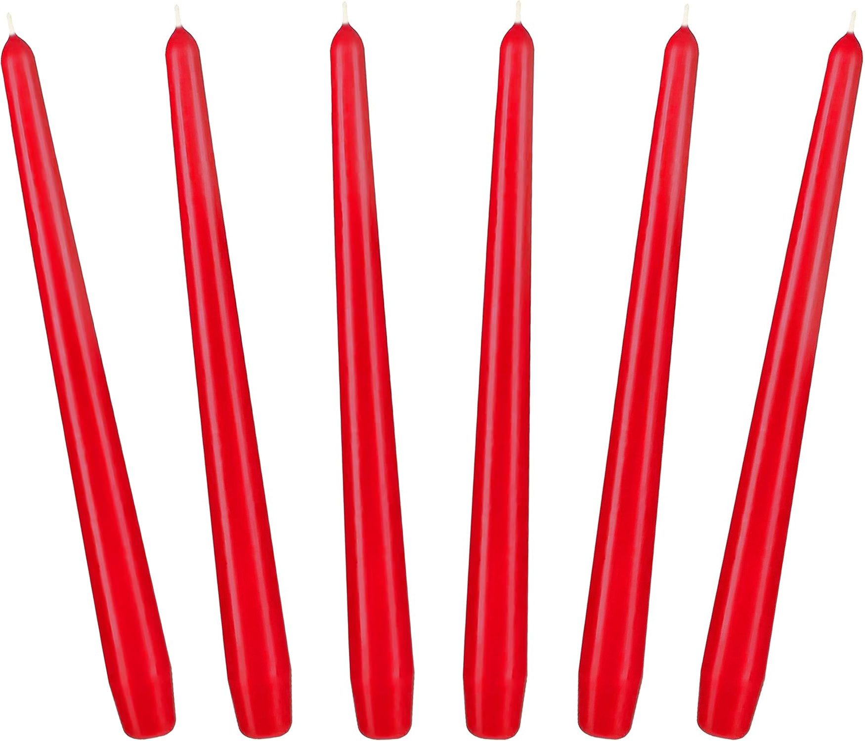 BRUBAKER Spitzkerze für Kerzenständer und Kerzenhalter - (Leuchterkerzen Set, 6-tlg), lange, tropffreie Deko Kerzen mit langer Brenndauer