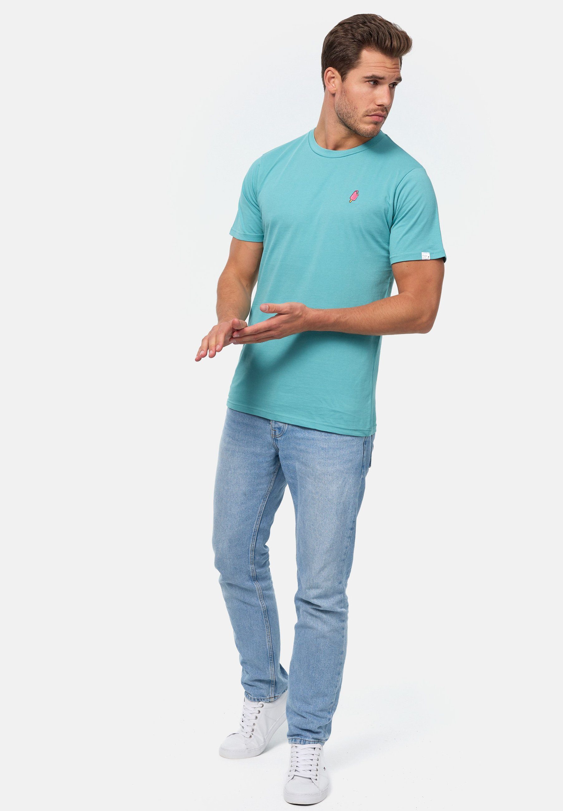 zertifizierte Bio-Baumwolle MIKON T-Shirt GOTS Eis Aqua