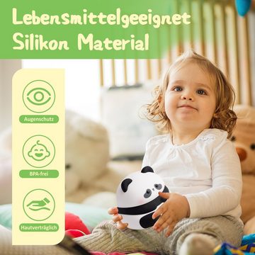 Powerwill LED Nachtlicht LED Silikon Lampe, Nachtlicht für Kinder, Panda Design-wiederaufladbar, Dimmbar, Tragbar, Berührbar, LED wechselbar, Warmweiß Touch LED Lampe, 3 Dimmbar & Zeitschaltuhr, Kinder Nachtlicht, Touch Portable LED Silikon Lampe für Kinderzimmer