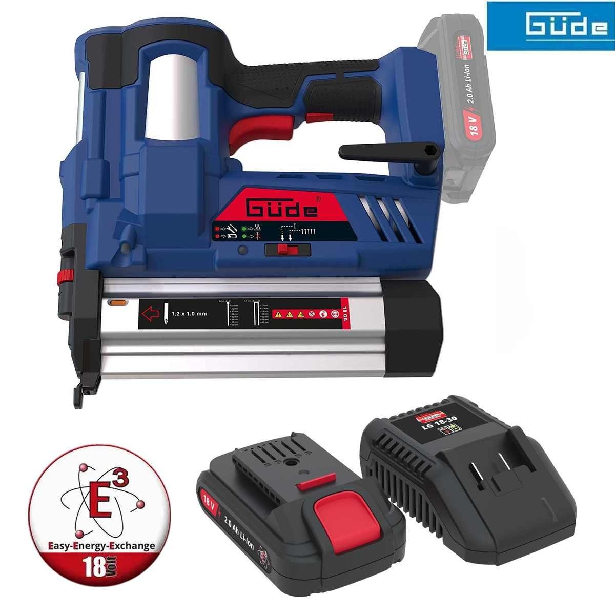 Akku-Stauchkopfnagler Akku Tacker Nagler Klammergerät 18V m.Akku / Ladegerät Nägel bis 50mm