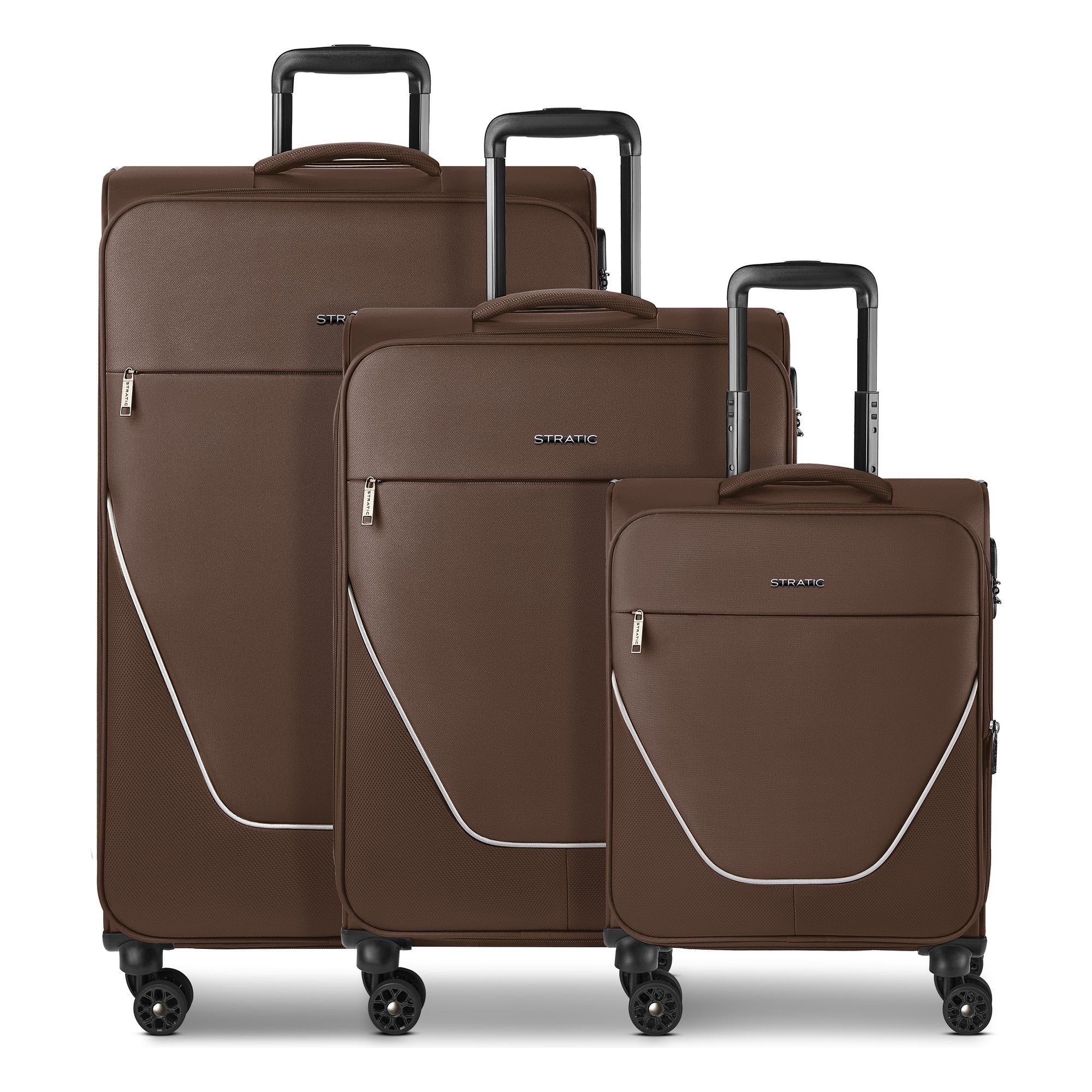 Stratic Trolleyset taska, 4 Rollen, (3-teilig, 3 tlg), Polyester