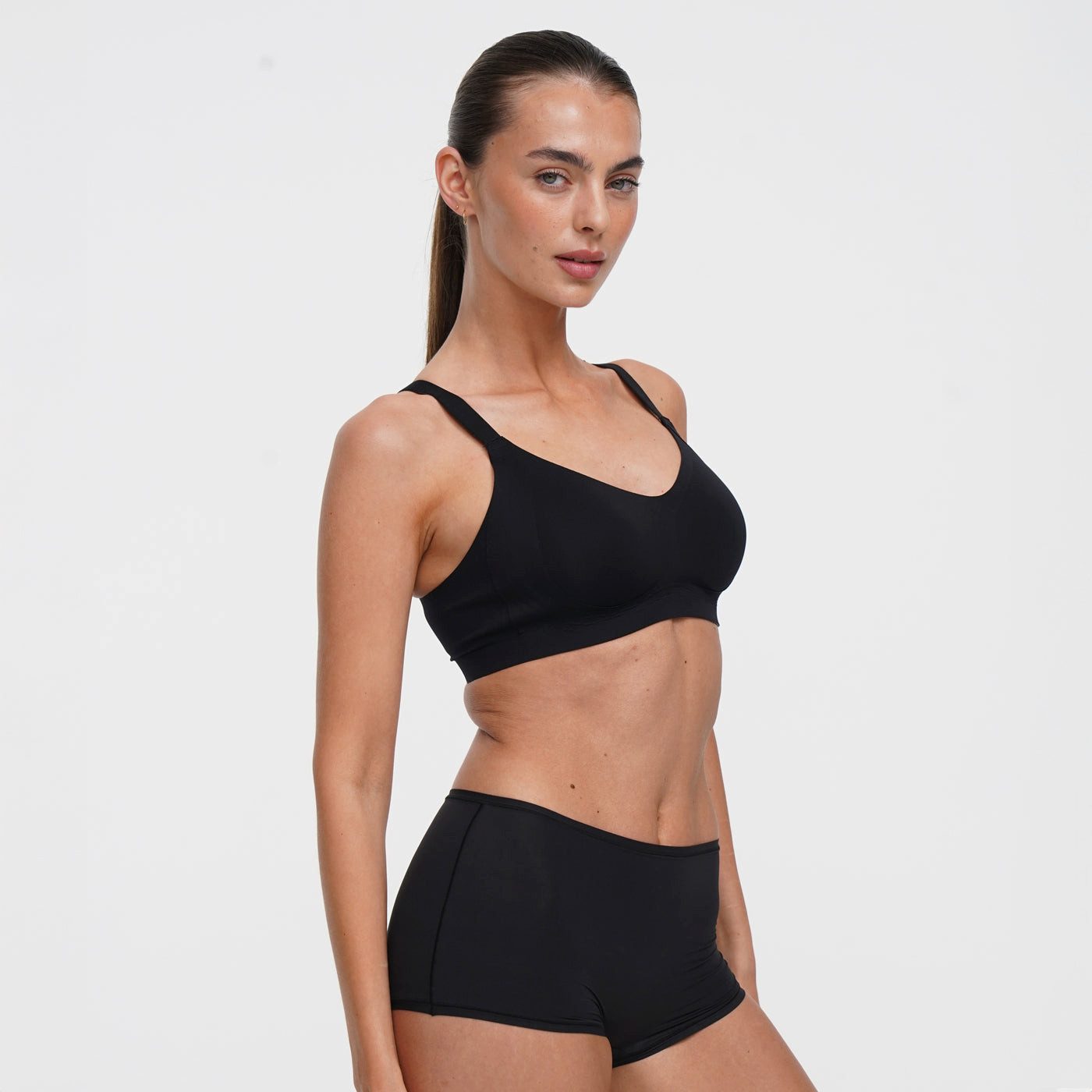 Creamy Fabrics Soft-BH Seamless Compact Push-Up BH-Schwarz-S (1-tlg)