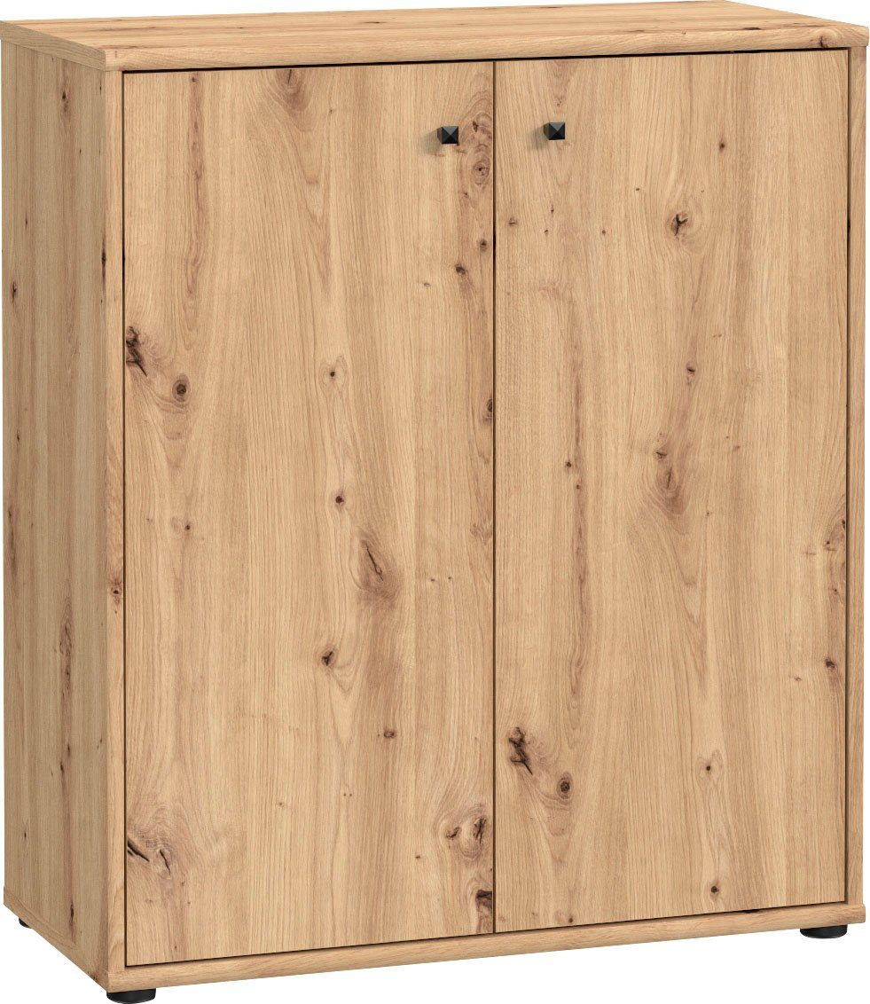 FORTE Kommode Tempra, Kommode, 2 große Türen, Höhe 85,5 cm, Breite 73,7 cm