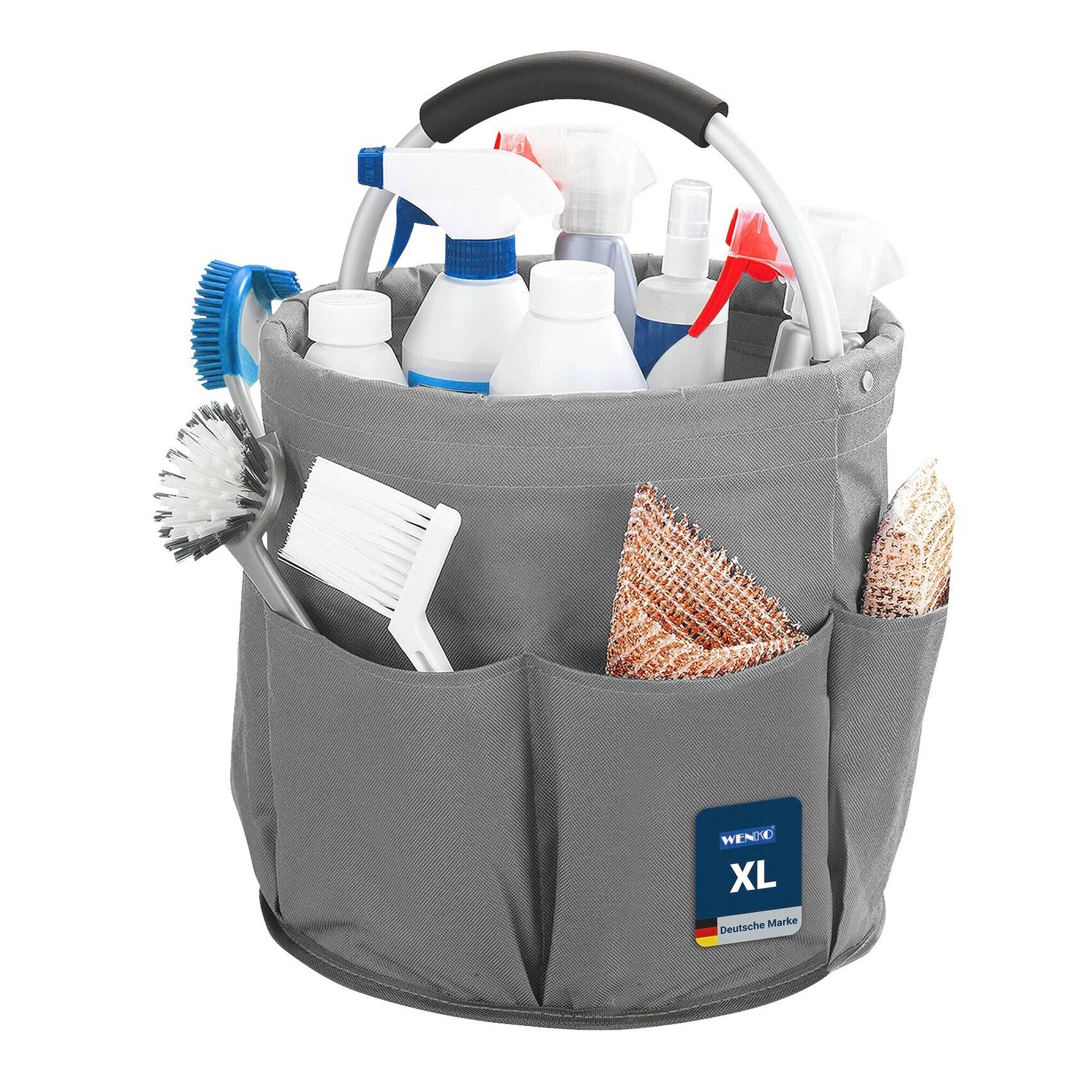 Maximex Organizer Universal-Reinigungs-Caddy (1 St), mit 6 Außentaschen für Gartenwerkzeug, großes Hauptfach, faltbar, 16 l