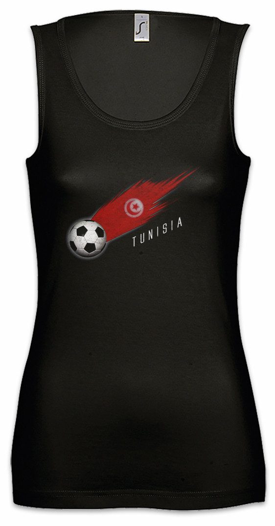 Tanktop Tunisia Football Comet I Ärmelloses Damen T-Shirt Tunesien Tunesisch