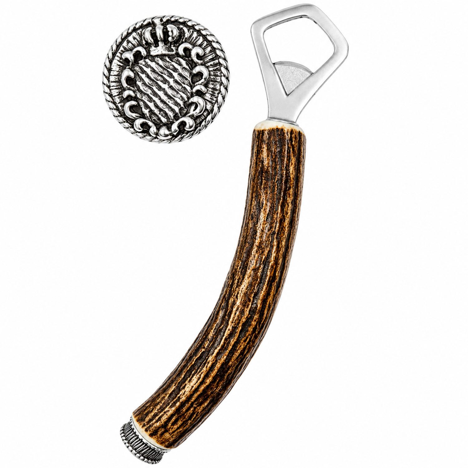 Funk Hirschhorn Flaschenöffner Funk Hirschhorn mit Zierkappe, Sternzeichen
