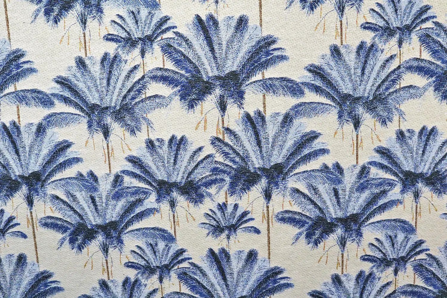 Stofferia Stoff Polsterstoff Gobelin Abbud Blau, Meterware