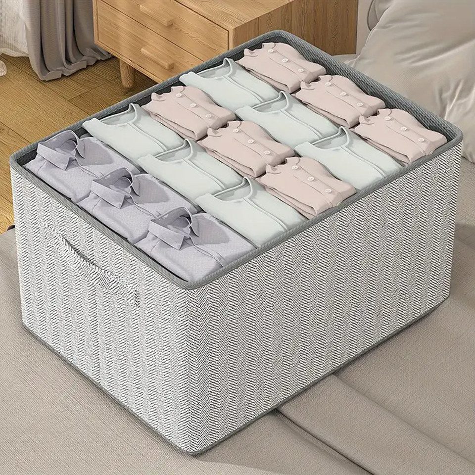 Agger Aufbewahrungsbox Faltbare Aufbewahrungsbox mit Deckel, Kleiderspeicherbox, große Aufbewahrungsbox, Kleiderschrank-Aufbewahrungsbox – Bild 5 von 5