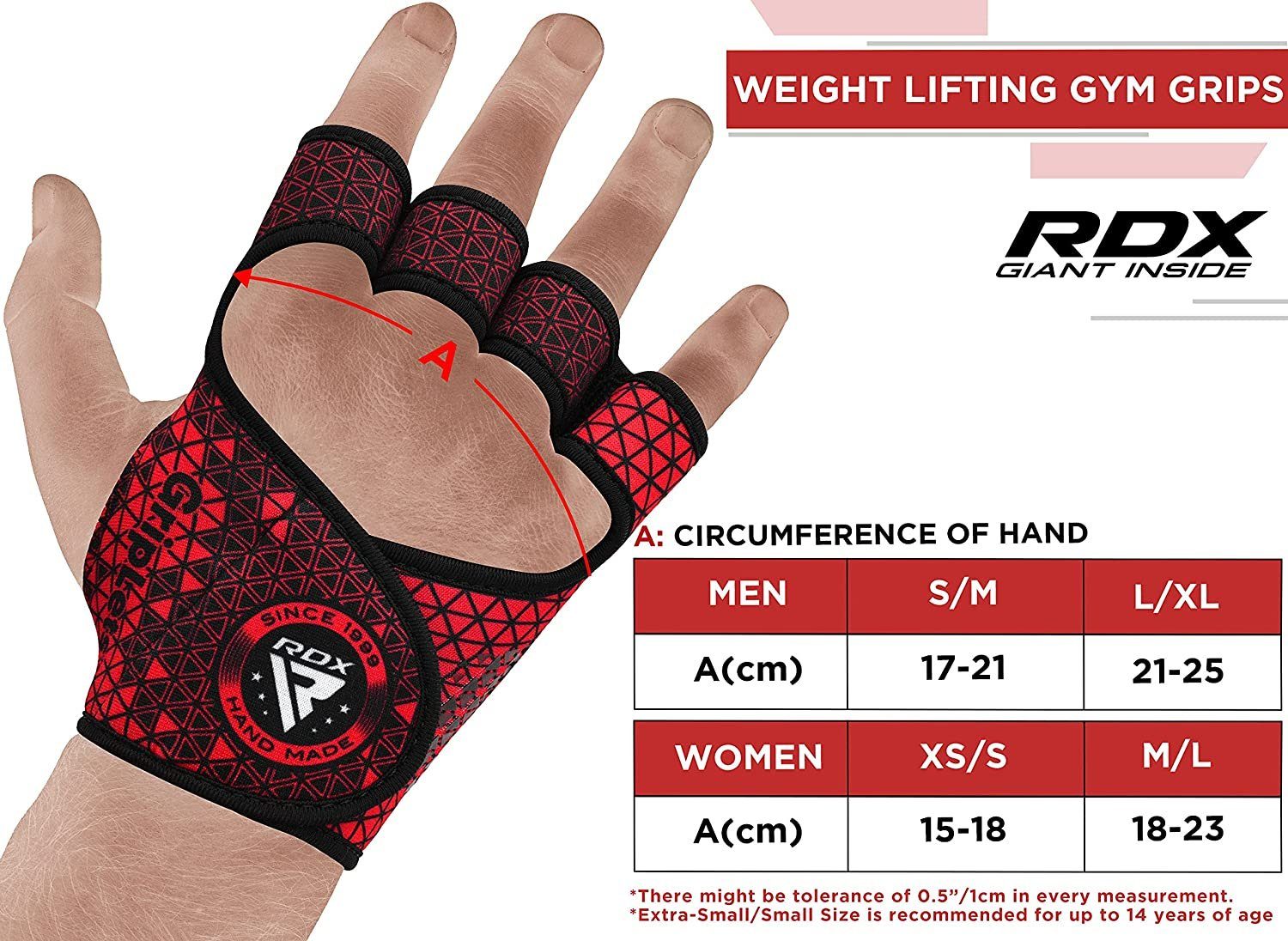 RDX Trainingshandschuhe RDX Fitness Handschuhe Grip Pads Grip Pads Männer F günstig online kaufen