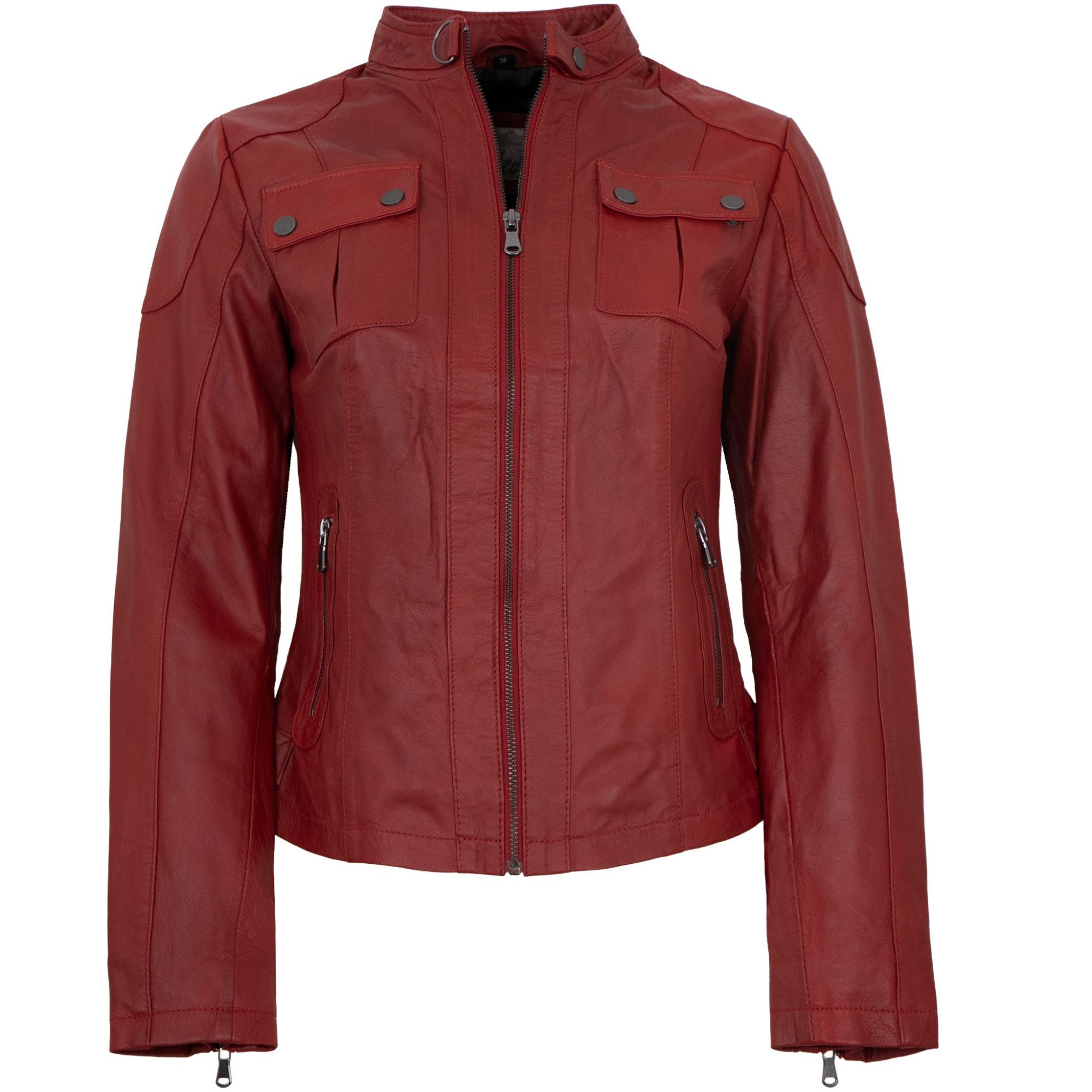 7eleven Lederjacke Anita 7eleven - Damen Lederjacke Lammnappa rot