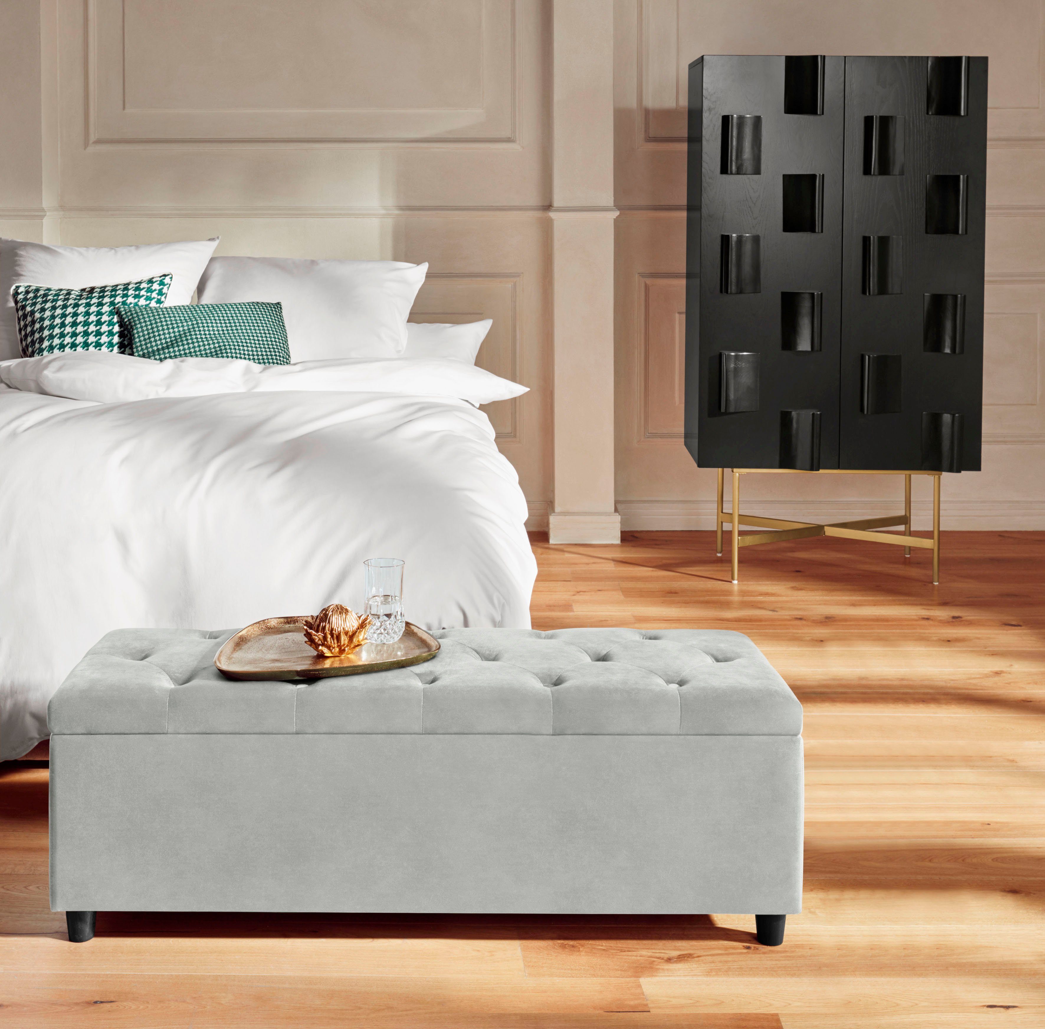 Home affaire Bettbank Relaxy, gesteppt, mit Staufach günstig online kaufen
