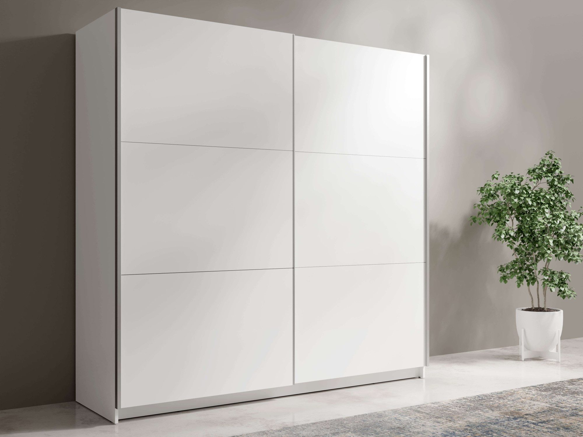 Home affaire Kleiderschrank Kleiderschrank Fresno mit 5 Einlegeböden und Kleiderstange Garderobe mit 2 Schwebetüren, B/H/T 150/207/62 cm