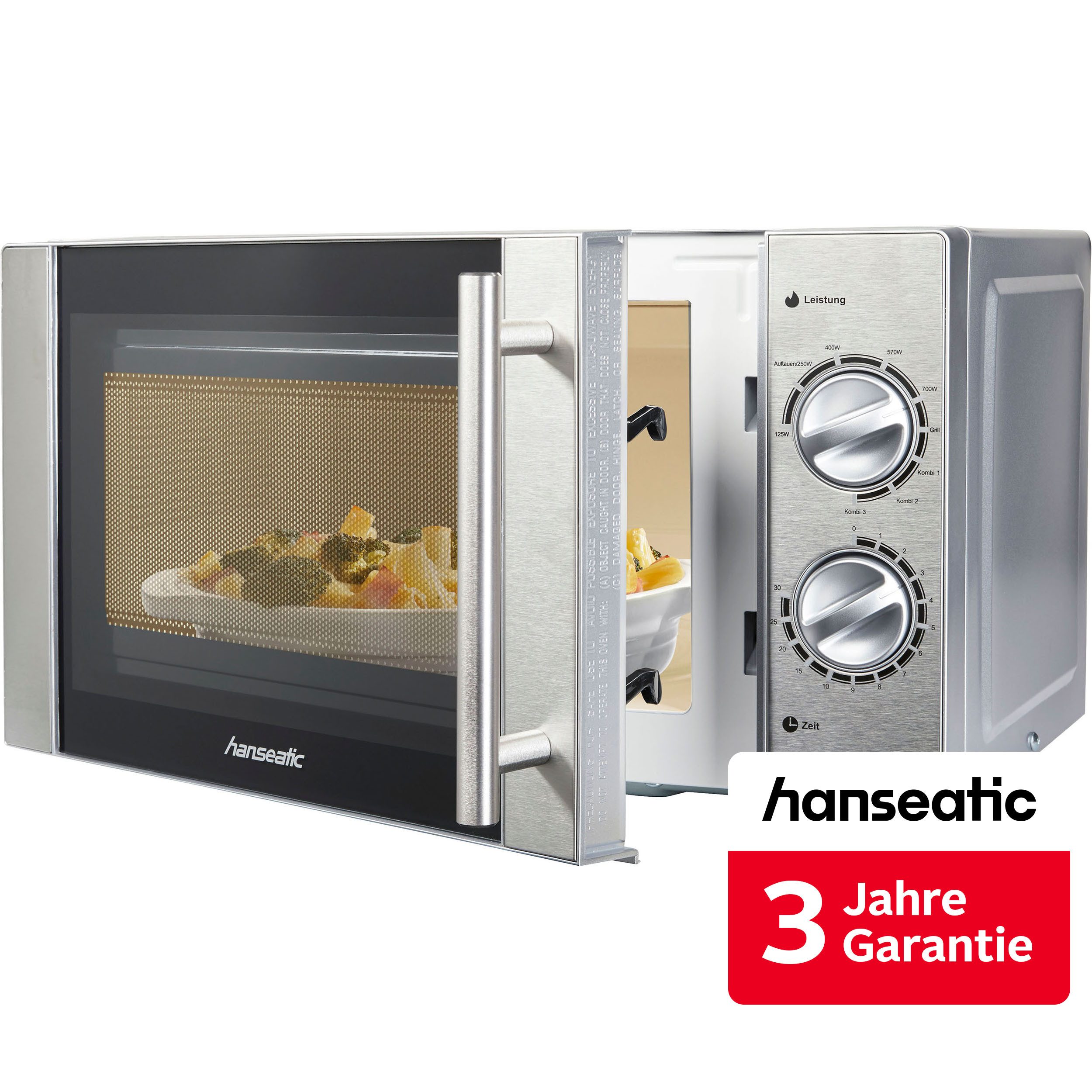 Hanseatic Mikrowelle D70H20L-DB(A13), 2 in 1, Grill, 20 l, inkl. 3 Jahre Herstellergarantie
