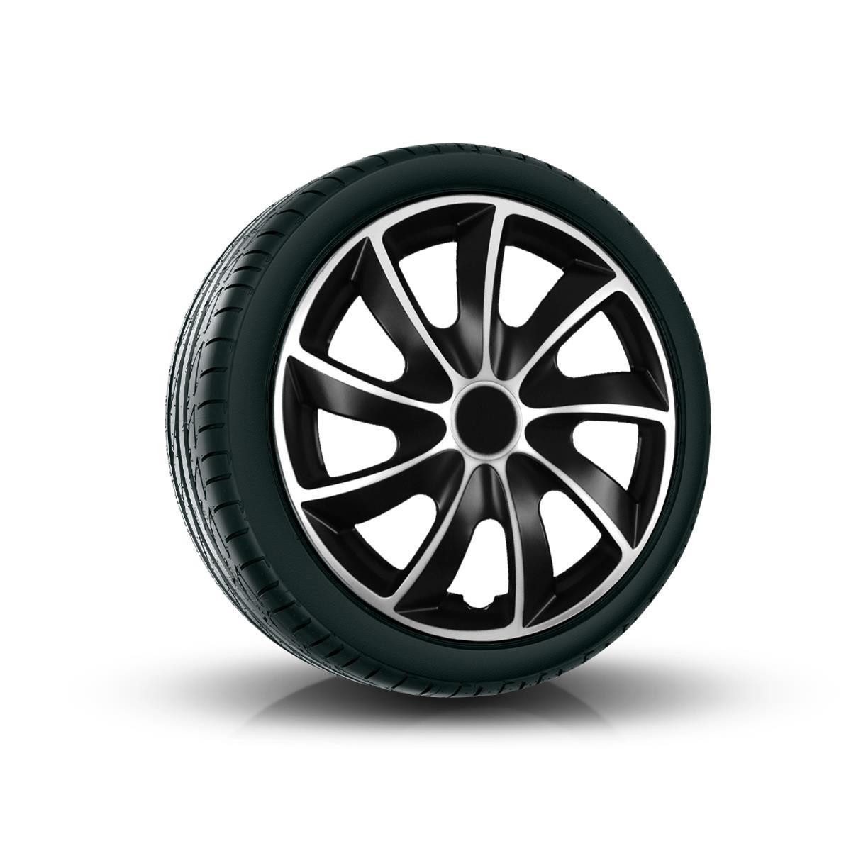 NRM Radkappen 4x NRM Radkappe QUAD BICOLOR silber/schwarz 16", 16 in Zoll, (4-St) – Bild 2 von 2