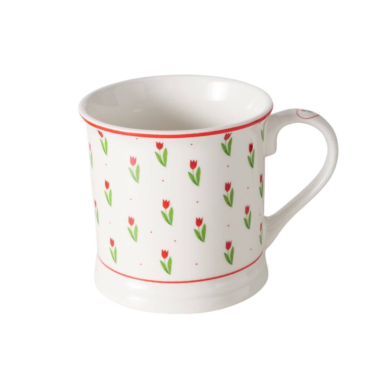 BOLTZE GRUPPE GmbH Becher Tasse DANIQUE, Tulpenmuster, 420 ml, Keramik, Tulpenmuster