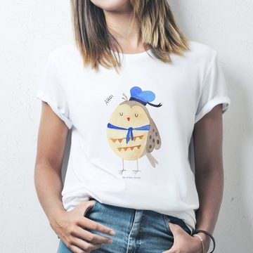 Mr. & Mrs. Panda T-Shirt Eule Matrosen - Weiß - Geschenk, Owl, Seefahrer, Hochzeitstag Geschen (1-tlg)