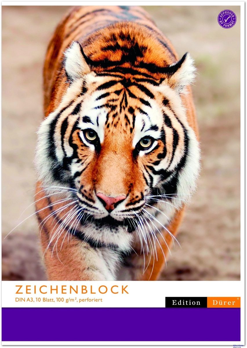 Zeichenpapier Zeichenblock A3 100g/qm perforiert weiß block mit 10 Blatt