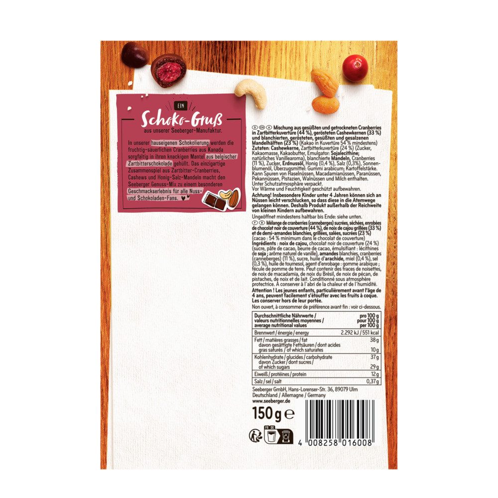 Seeberger Snacks Nüsse Seeberger Schoko-Mix Multipack - 6 x 150 g
