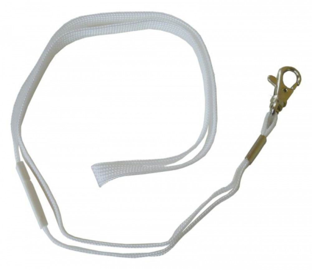 Kranholdt Schlüsselanhänger Umhängeband Weiß drehbaren weichem (10-tlg), mit und aus Polyester Karabinerhaken Sicherheitsbruchstelle