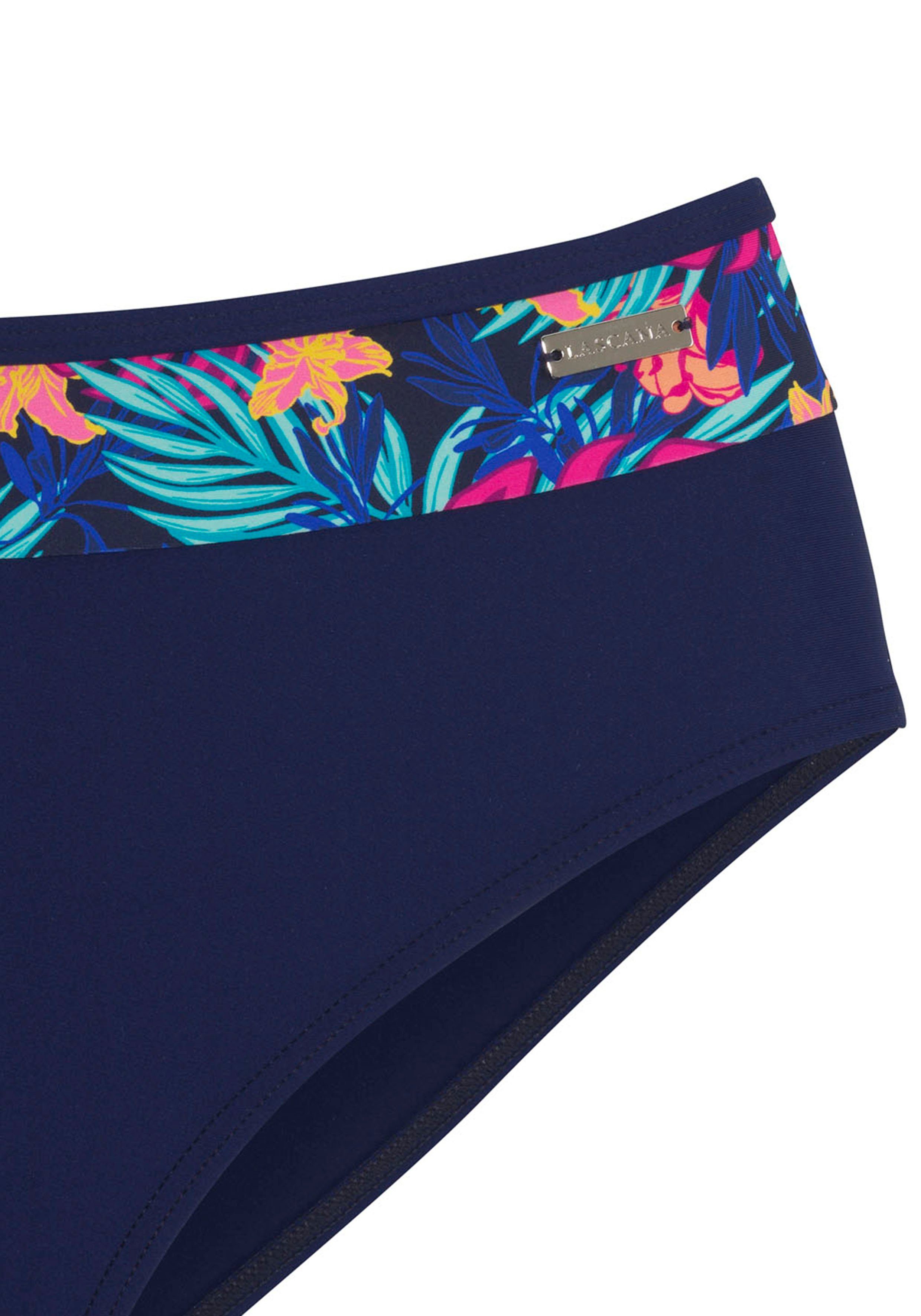 LASCANA Bikini-Hose mit bedruckter Blende am Bund