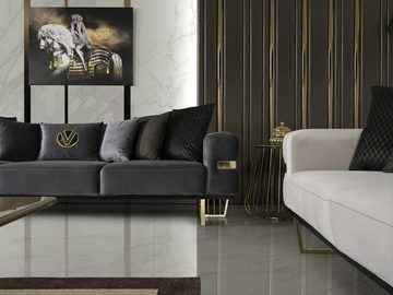 JVmoebel Wohnzimmer-Set Luxus Sofagarnitur Couch Stoffsofa Möbel Einrichtung 4tlg. Set Gruppe, (4-St)
